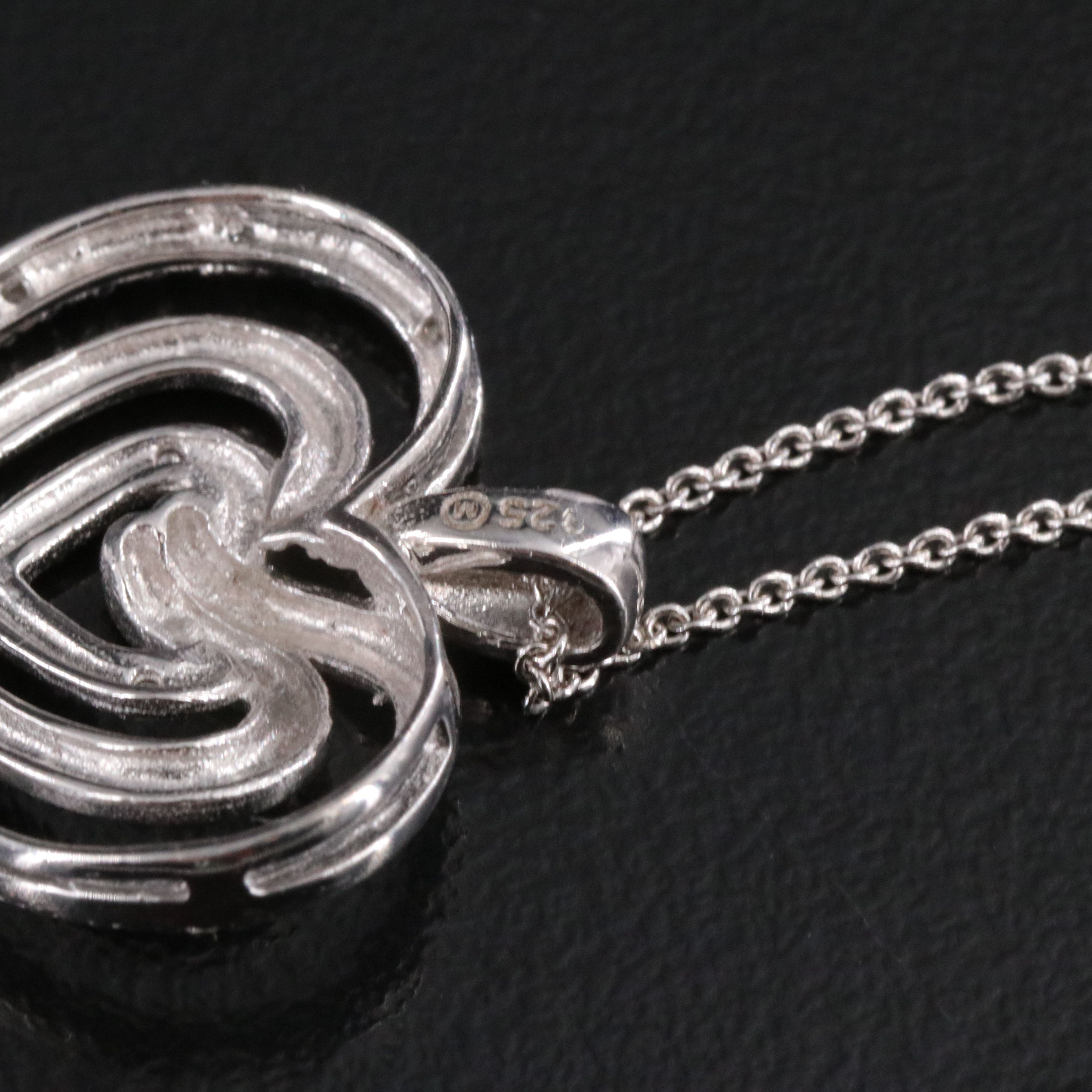 Sterling Pendant Necklaces Including Diamond, Citrine and CZ