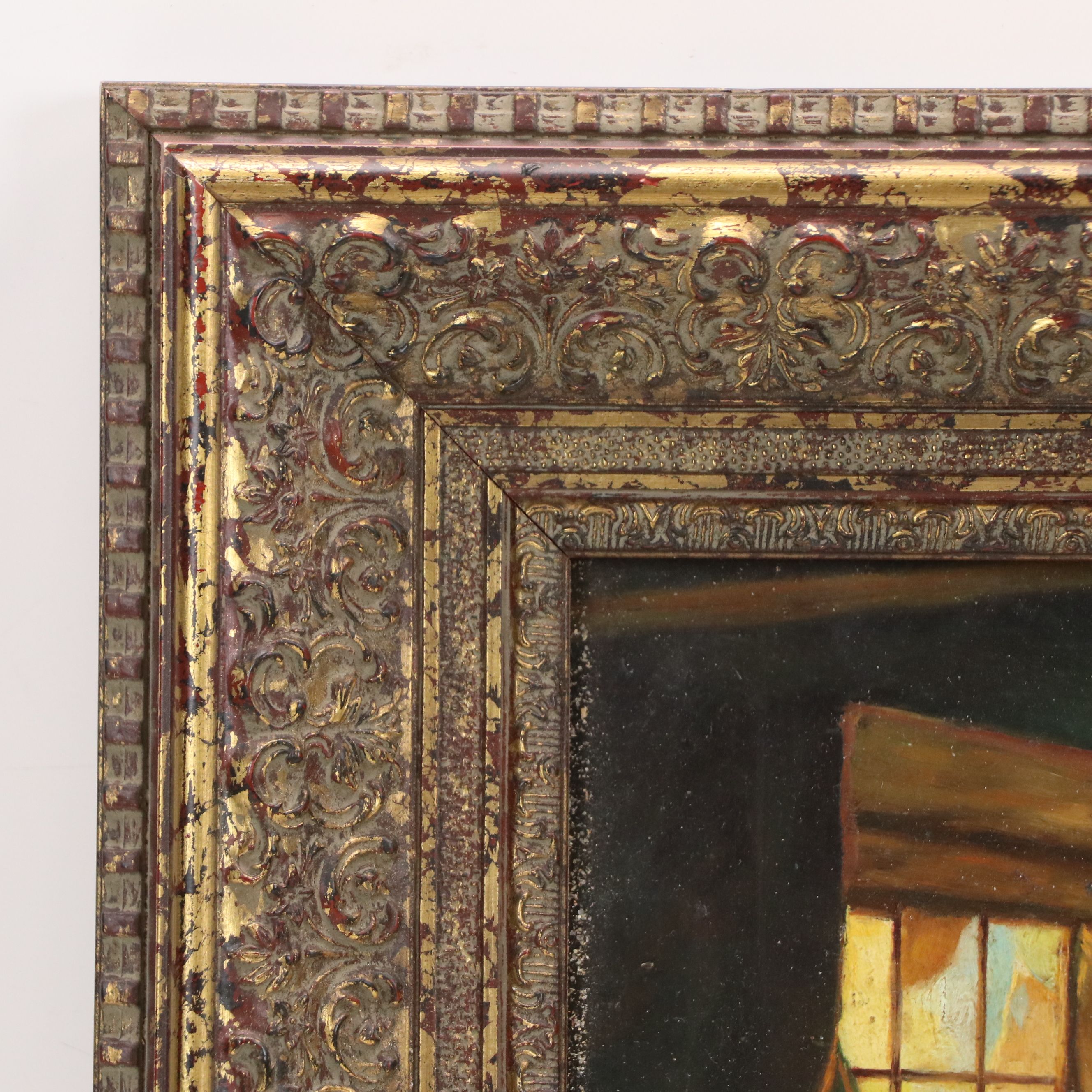 After Jonathan Pratt Oil Painting "The Studio of a Rustic Genius"