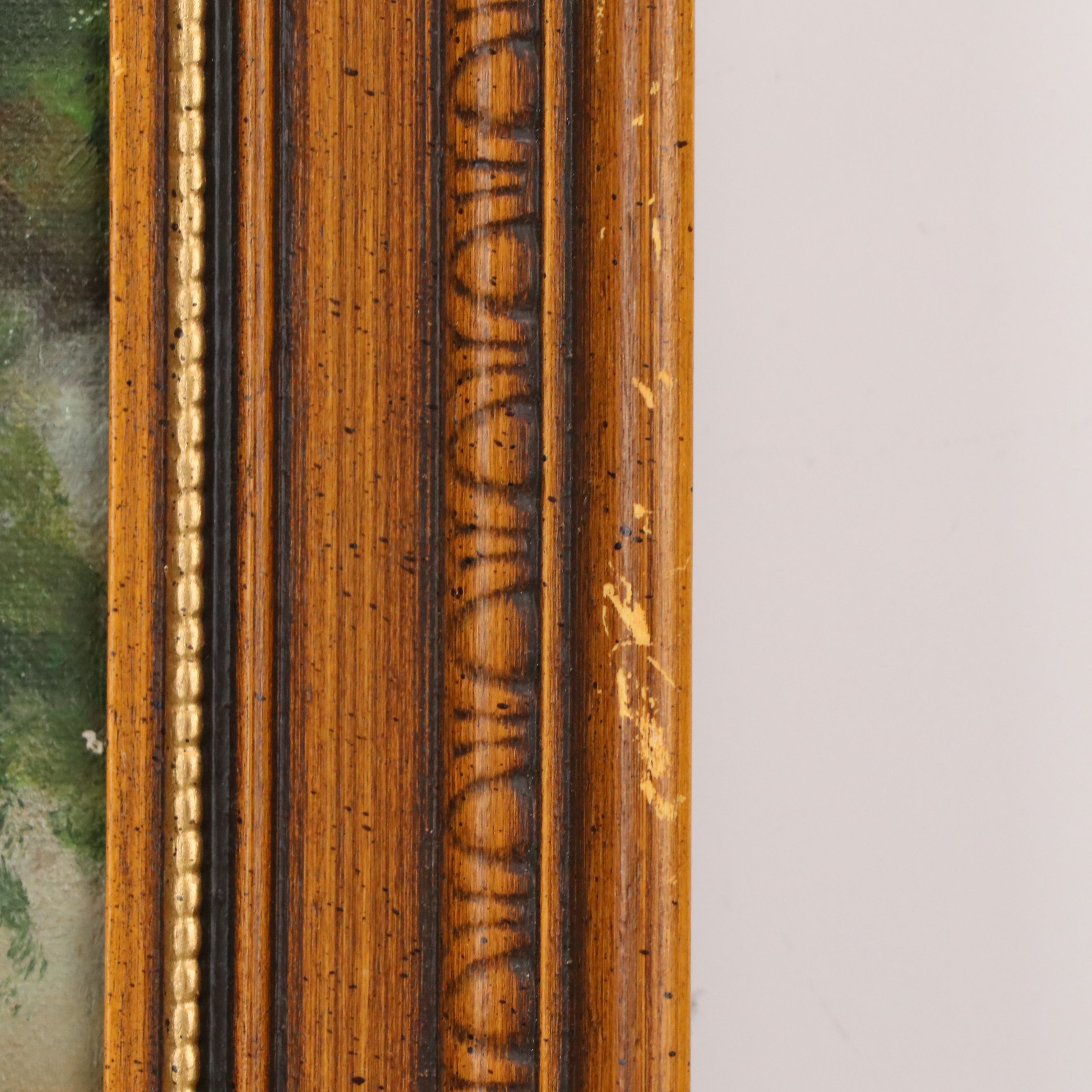 L. A. Parsons Oil Painting of Opulent Flower Garden, 20th Century