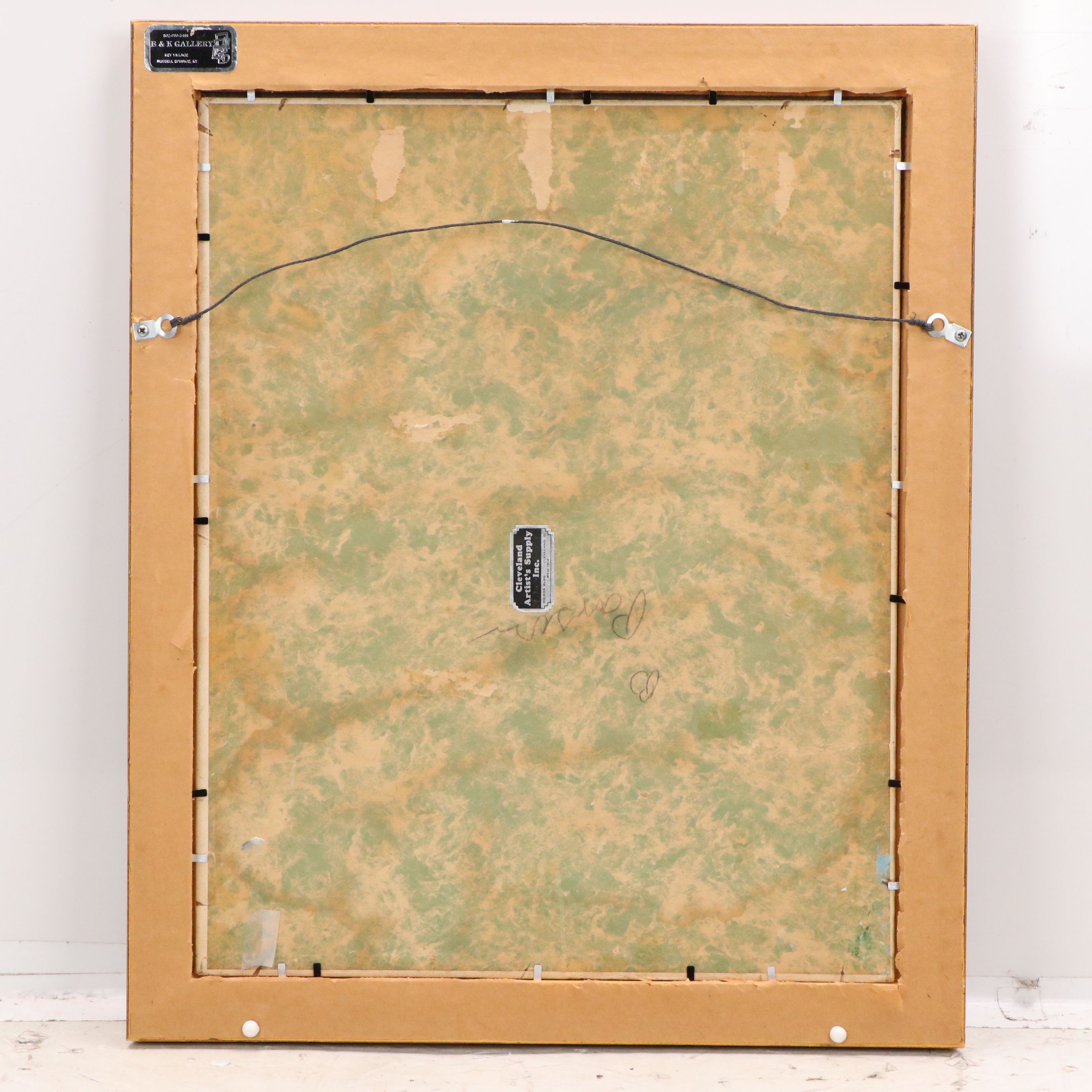 L. A. Parsons Oil Painting of Opulent Flower Garden, 20th Century