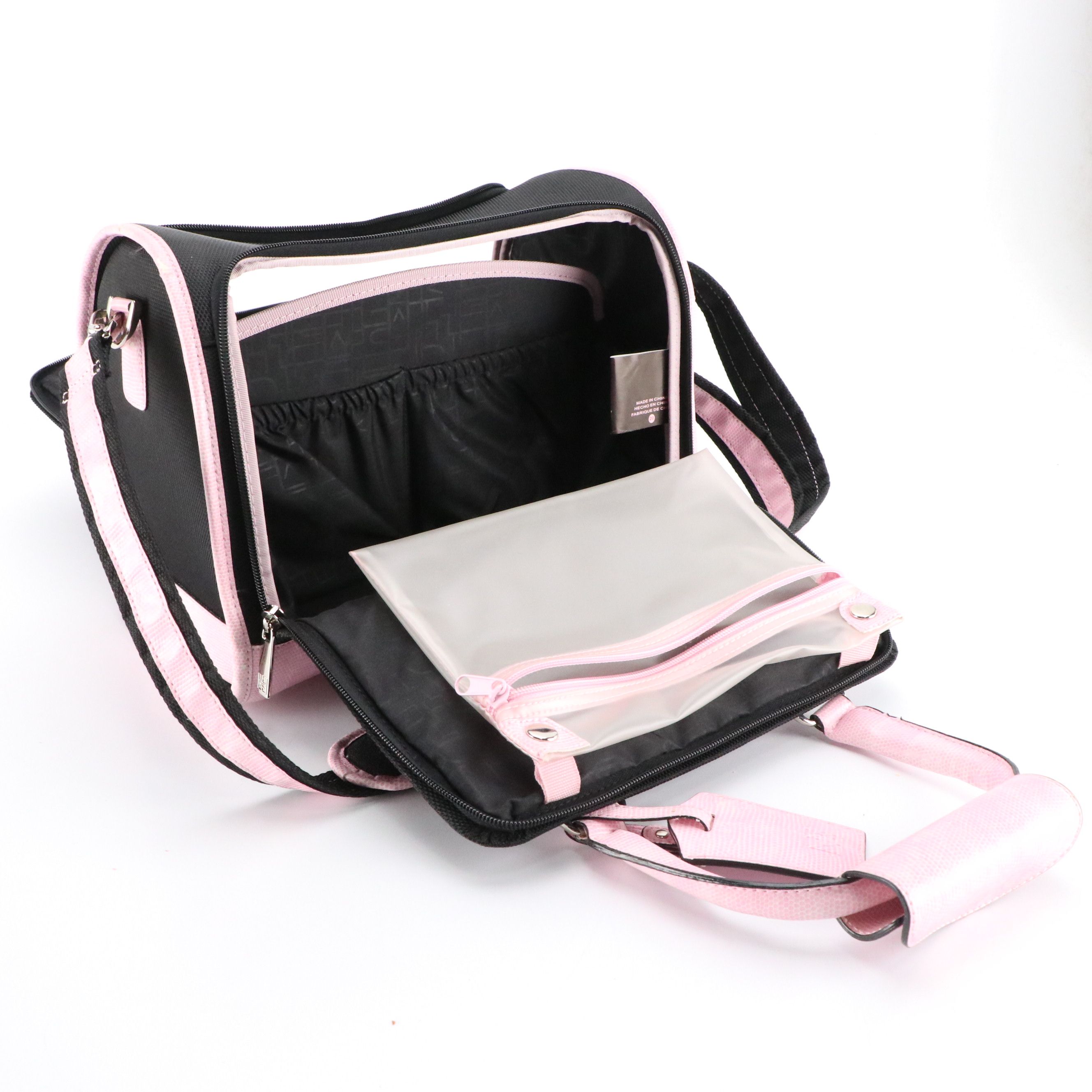 Studio by Diane Von Furstenberg Two-Way Travel Bags in Leather Trimmed Canvas