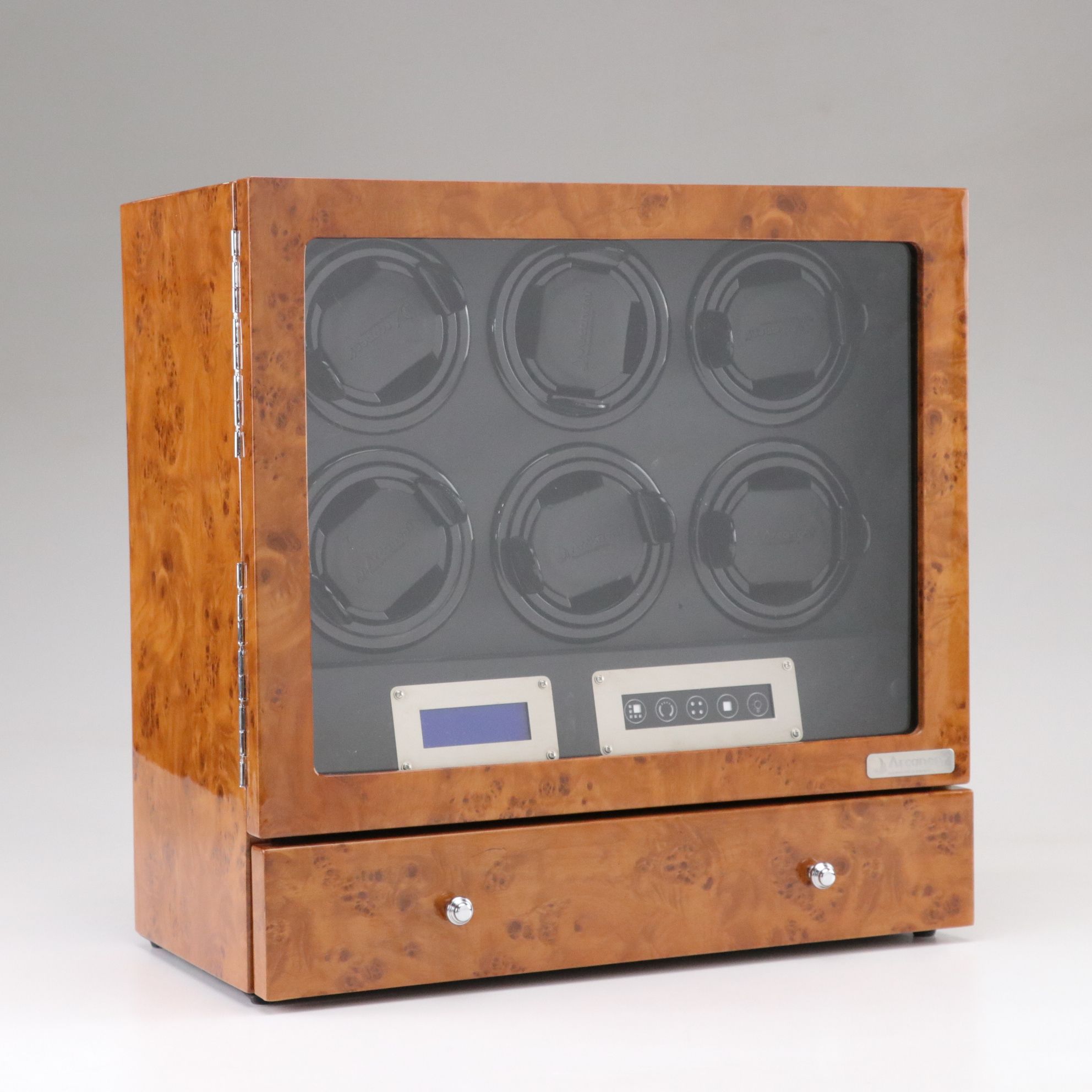 Arcanent Honey Burlwood 6-Slot Automatic Watch  Winder