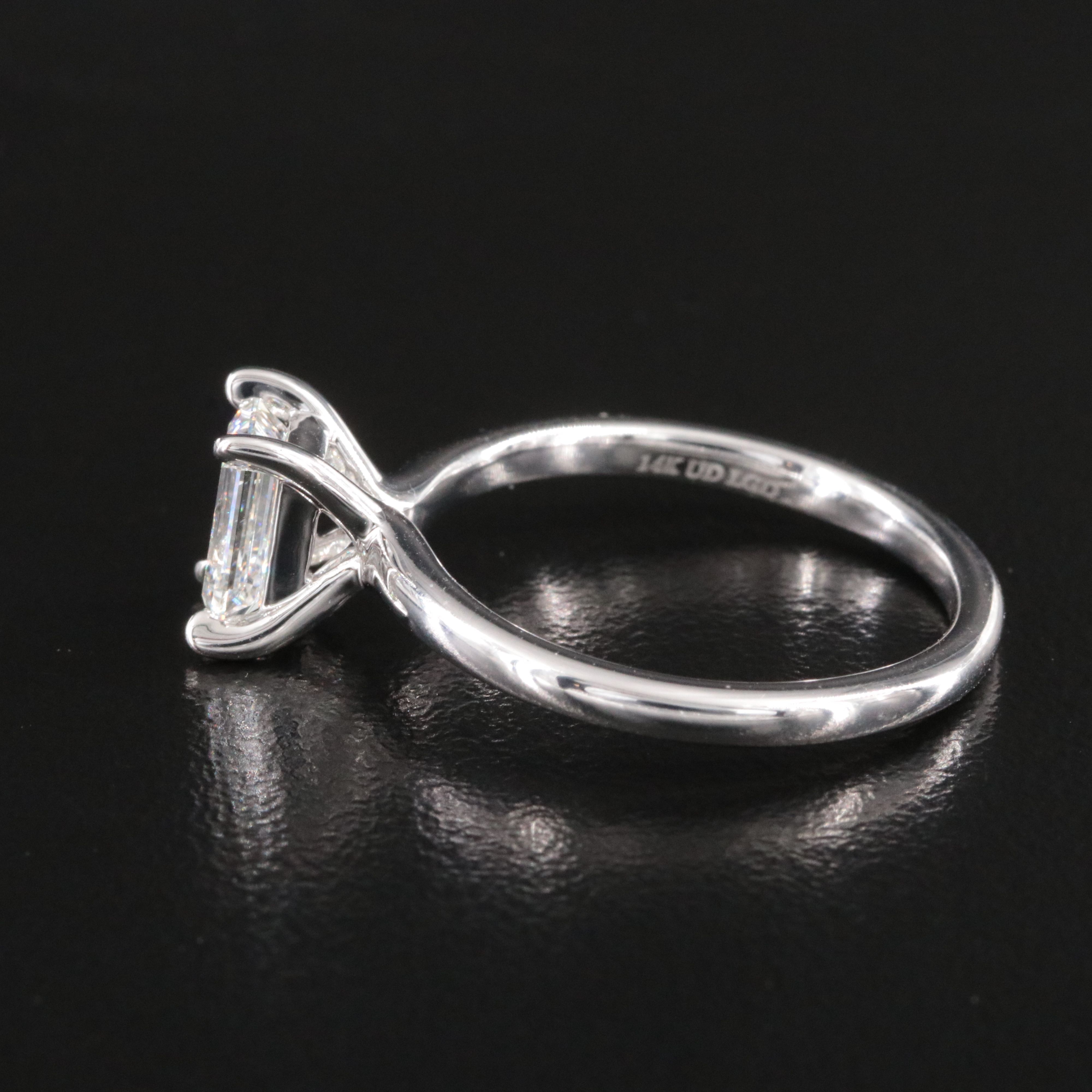 14K 1.00 CT Lab Grown Diamond Solitaire Ring with IGI Report