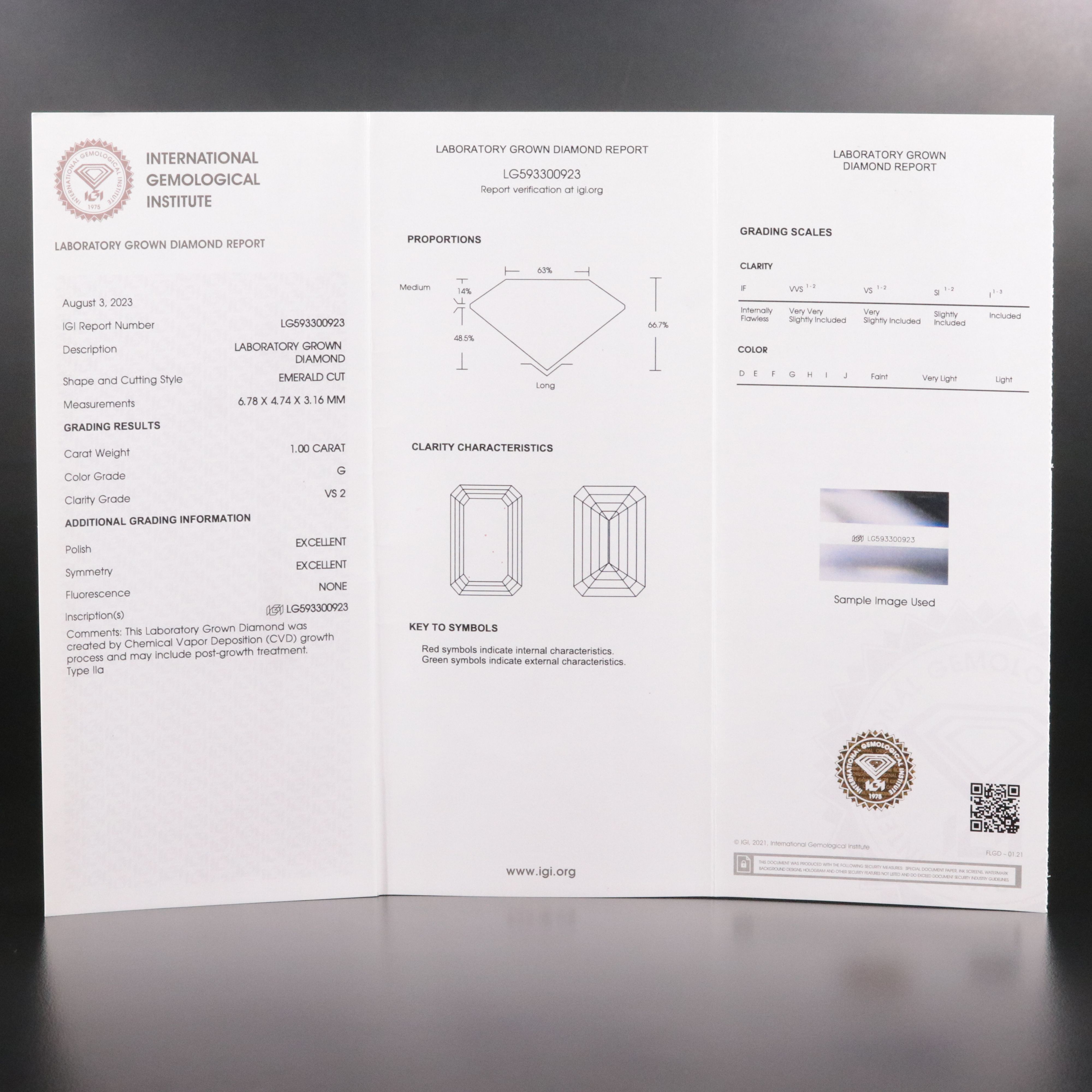 14K 1.00 CT Lab Grown Diamond Solitaire Ring with IGI Report