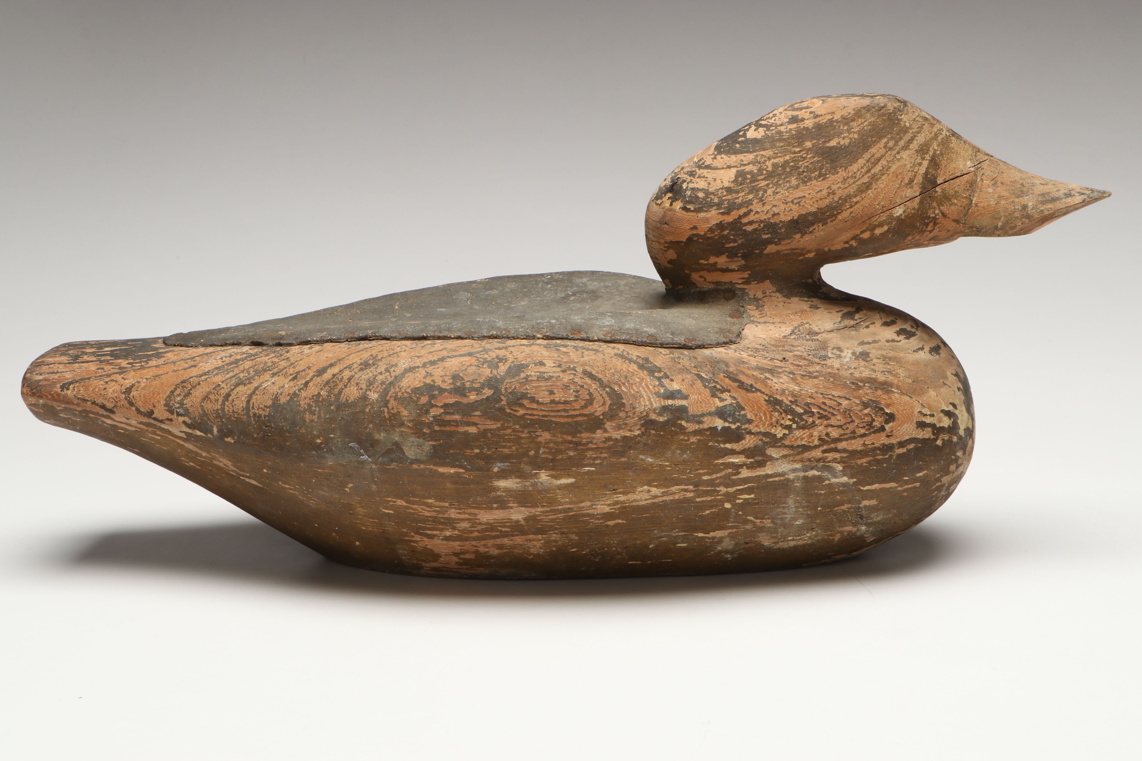 Folk Art Hand-Carved Wooden Duck Decoy