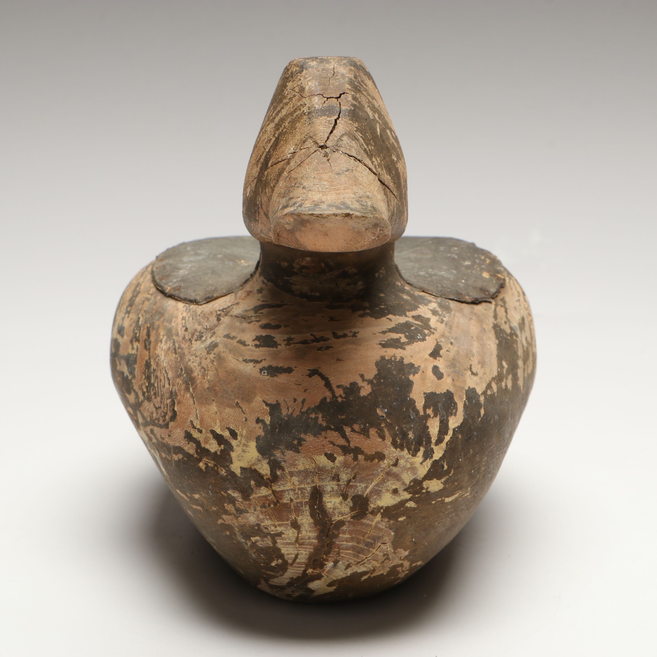 Folk Art Hand-Carved Wooden Duck Decoy