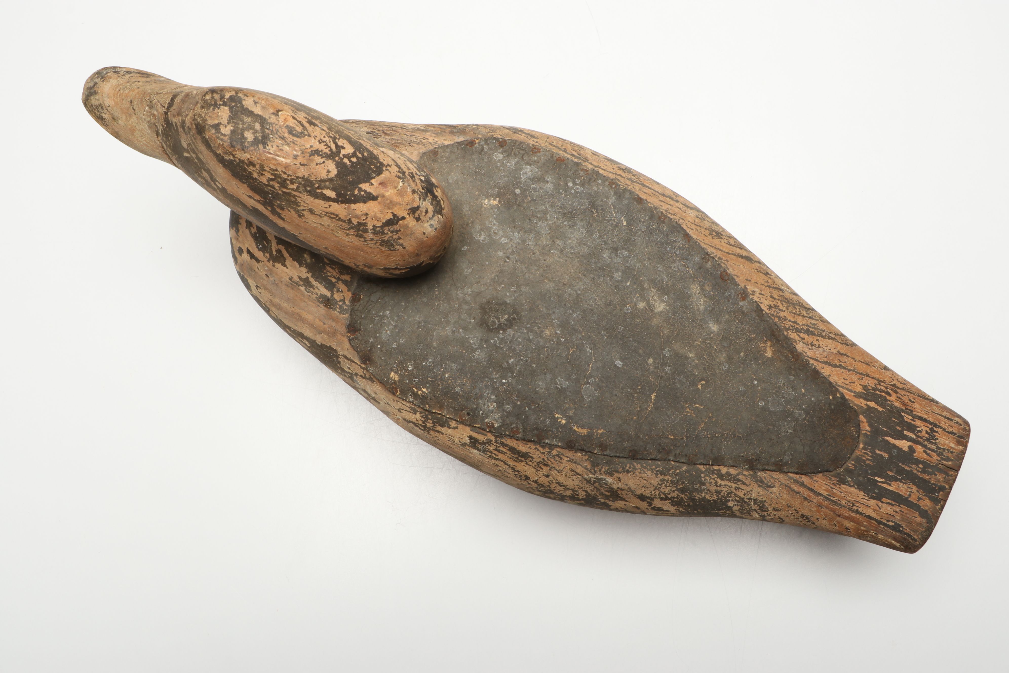 Folk Art Hand-Carved Wooden Duck Decoy