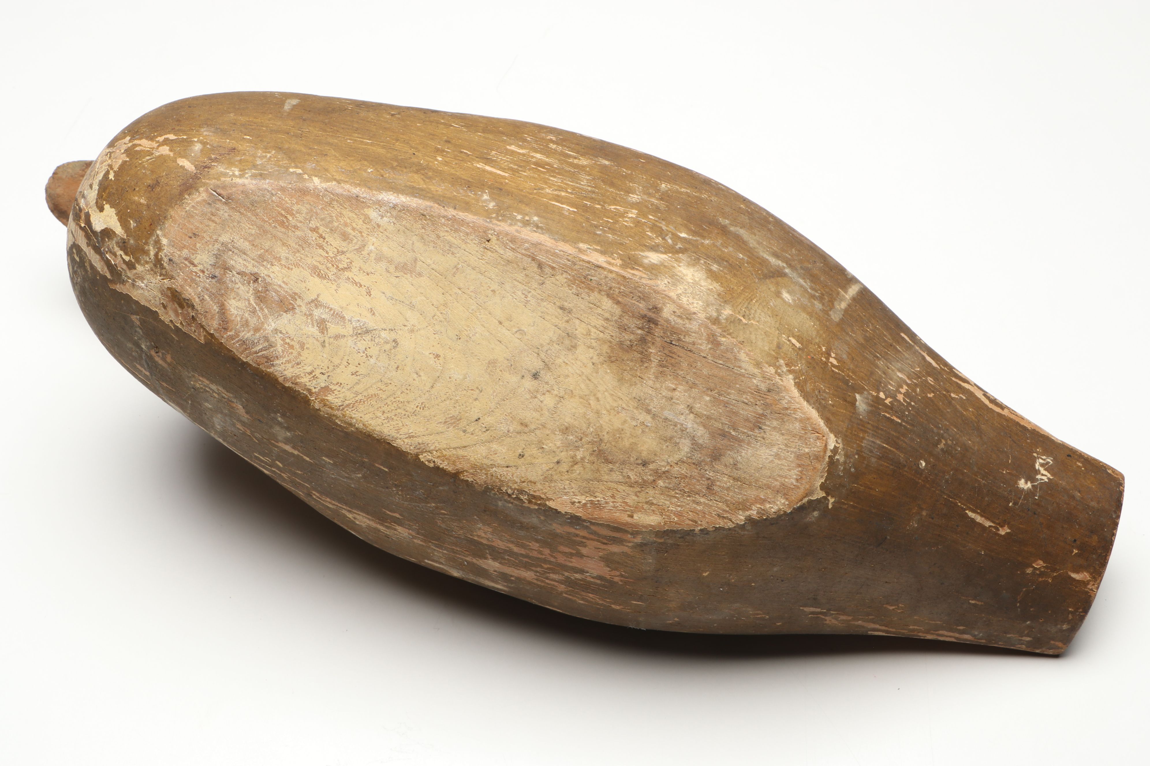 Folk Art Hand-Carved Wooden Duck Decoy