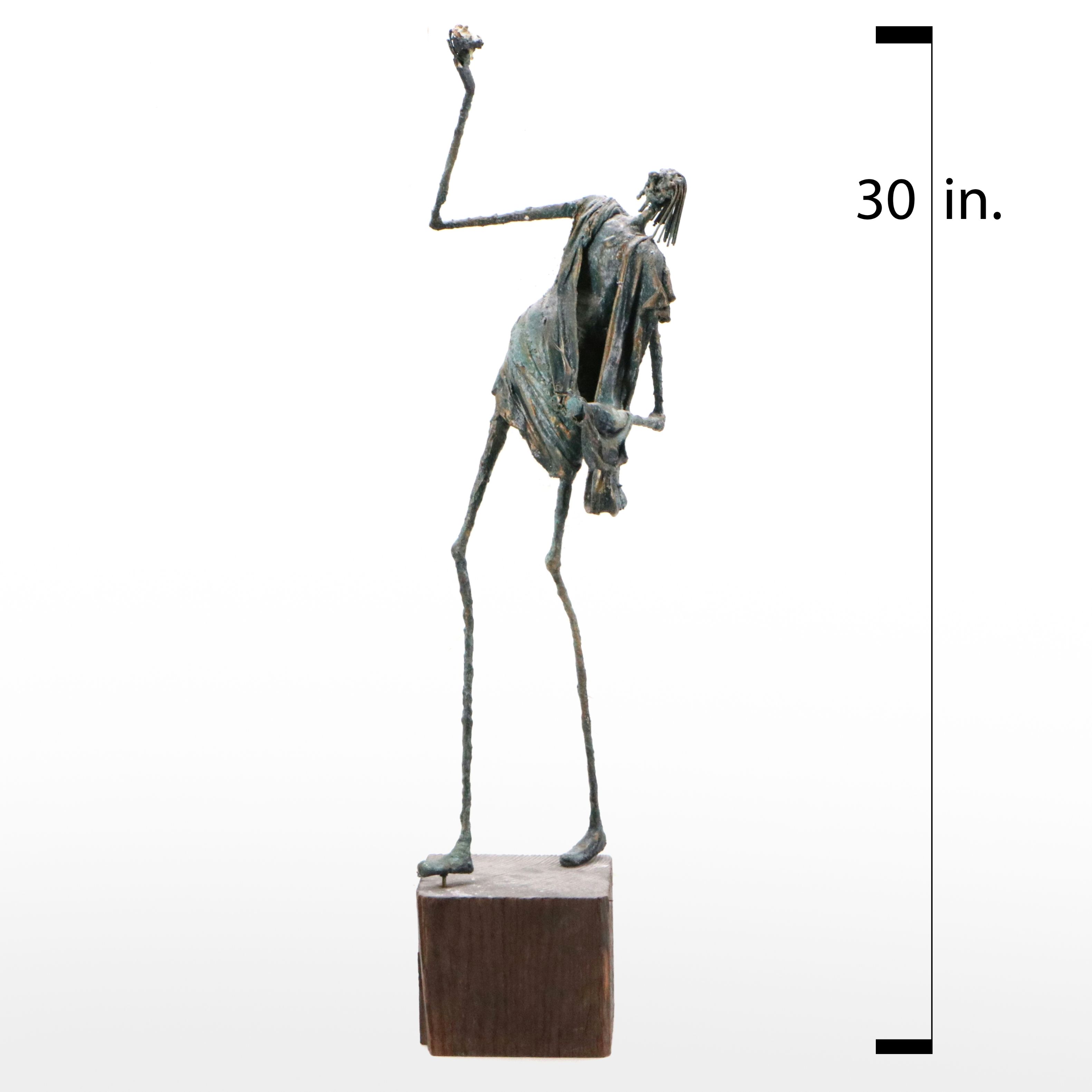 Surrealist Style Fiberglass Sculpture in the Style of Giacometti