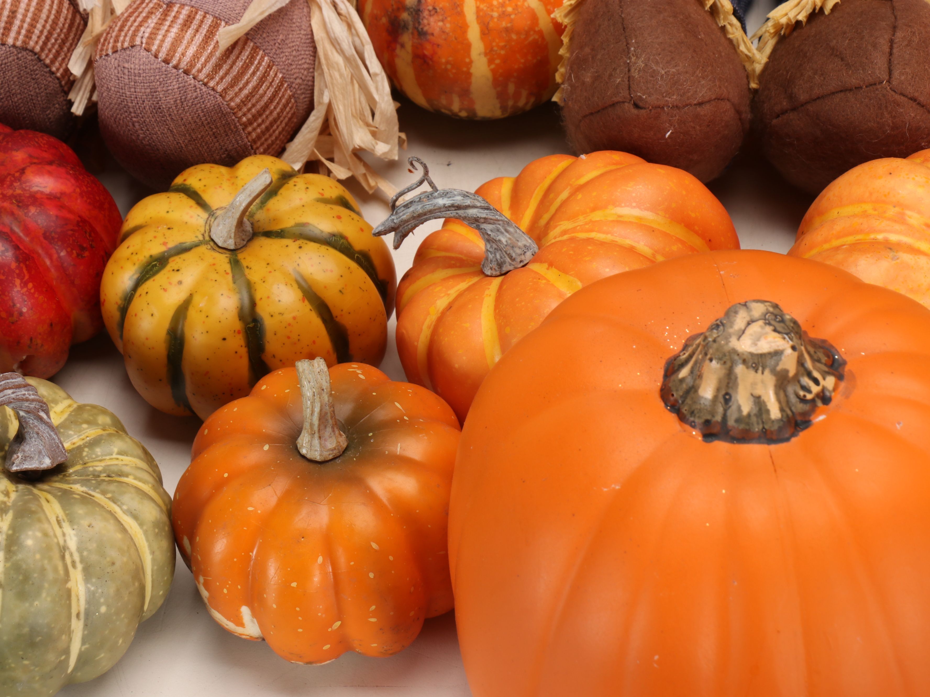 Artificial Pumpkins, Artificial Leaf Garlands, and More Fall Decoration
