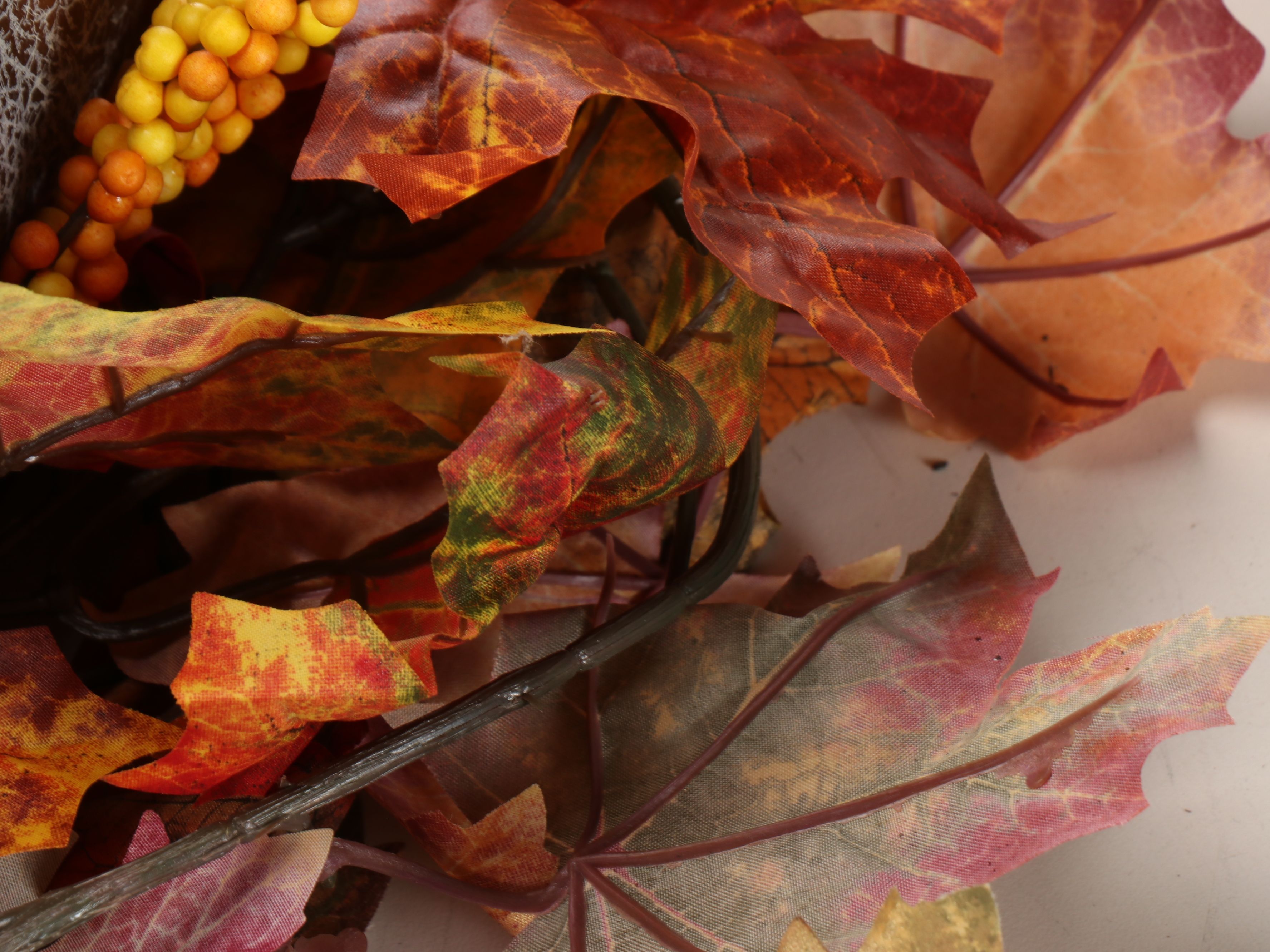 Artificial Pumpkins, Artificial Leaf Garlands, and More Fall Decoration