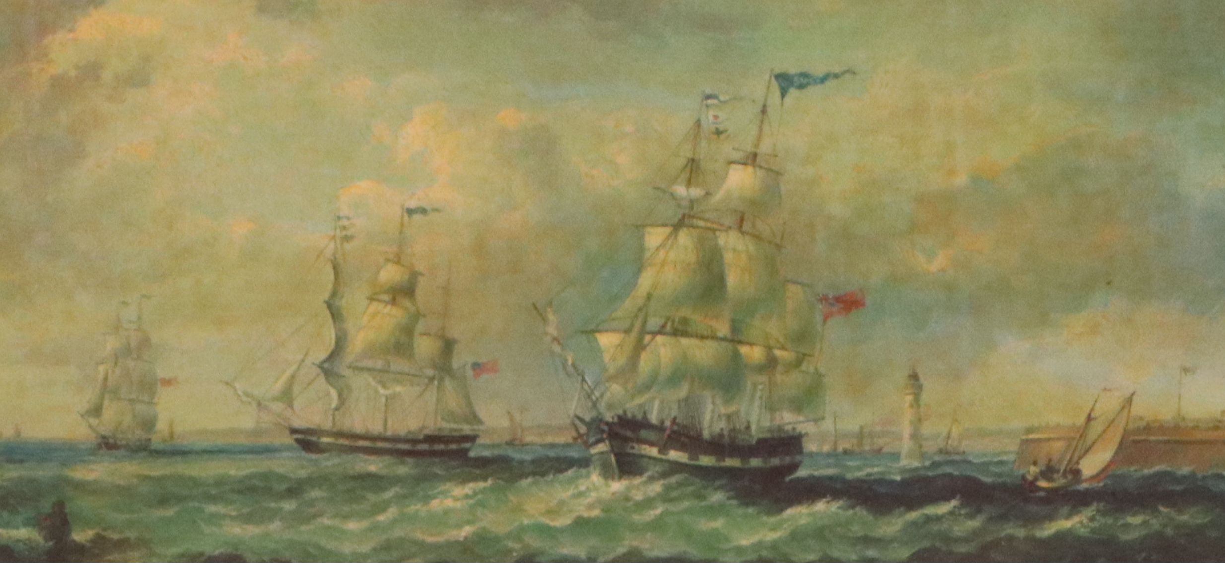 Maritime Scene Offset Lithograph After Edward William Cooke, 20th Century
