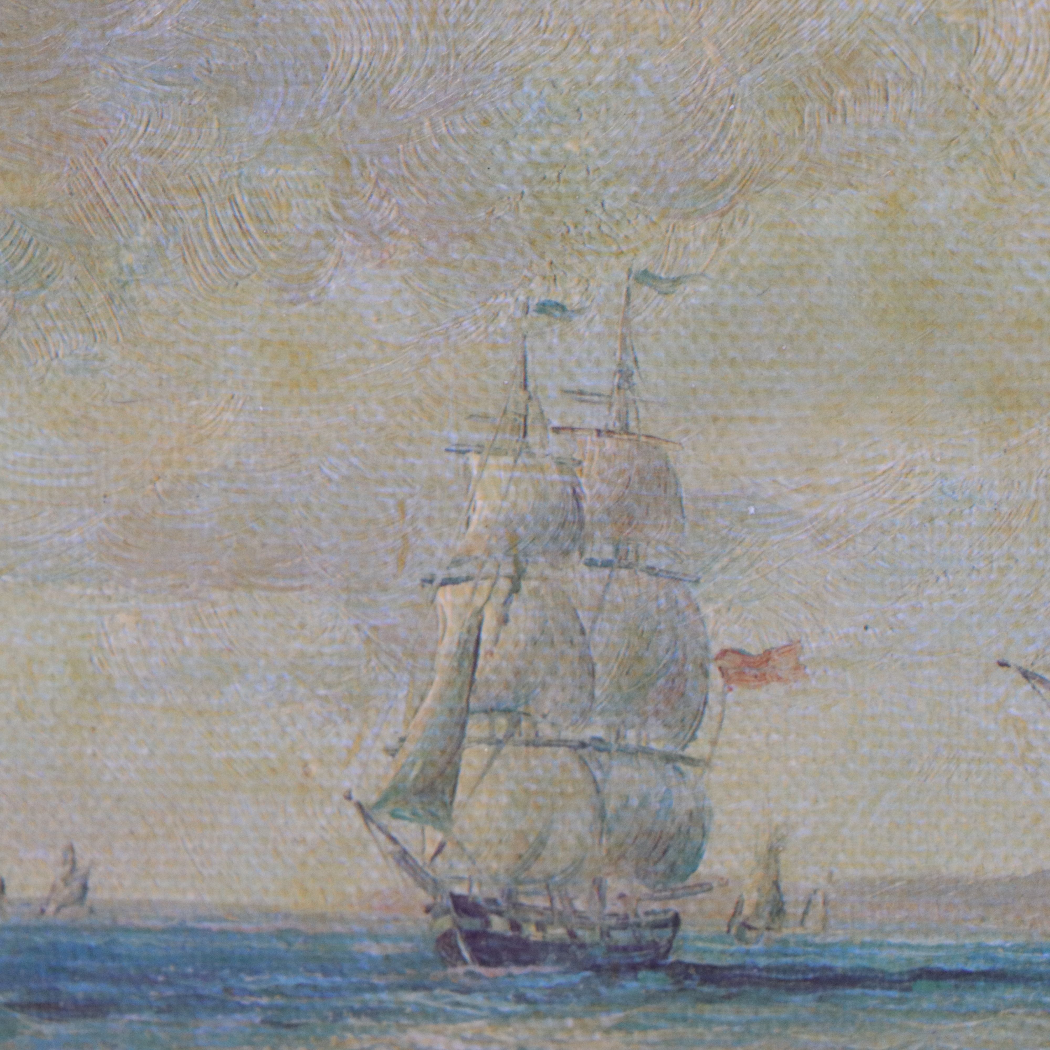 Maritime Scene Offset Lithograph After Edward William Cooke, 20th Century