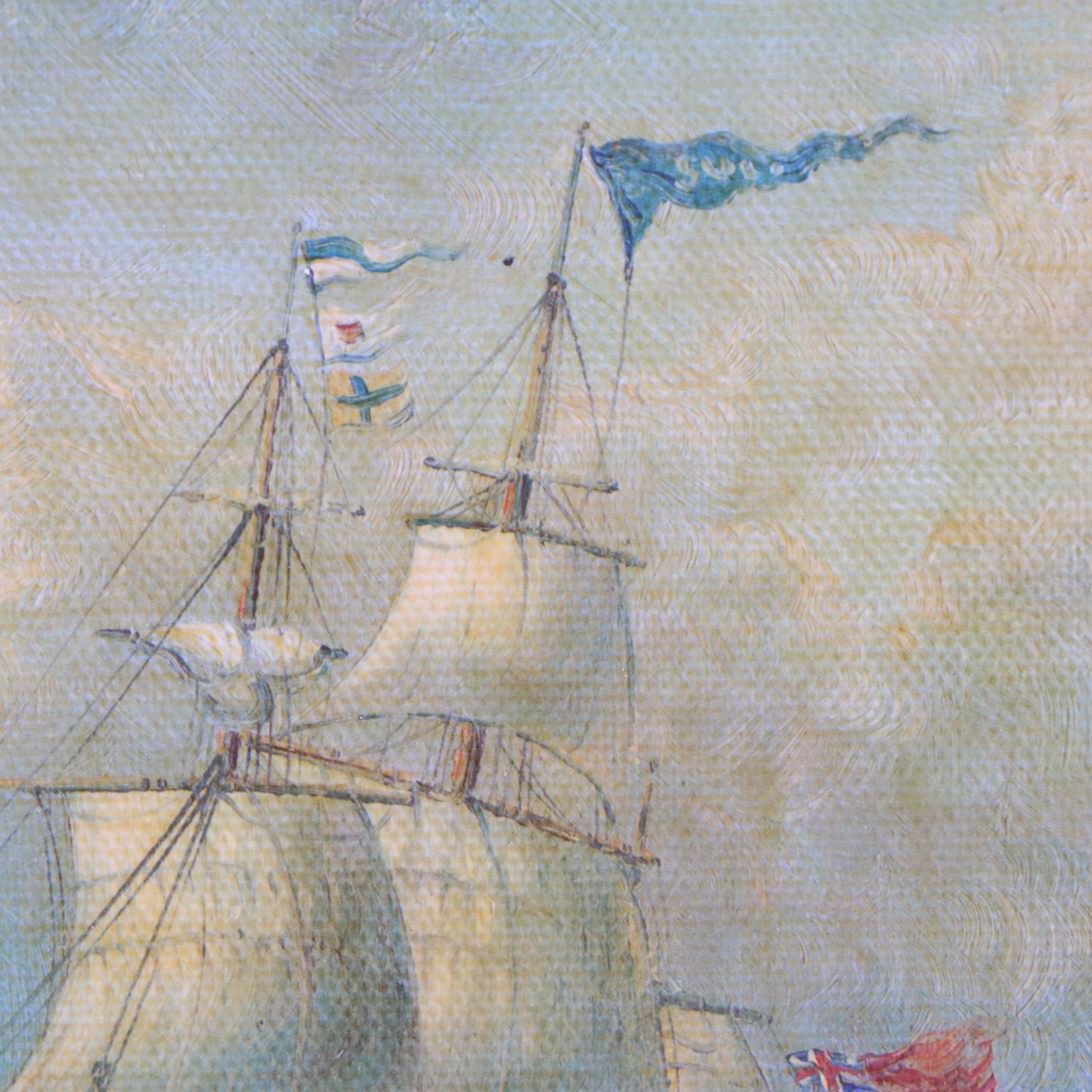 Maritime Scene Offset Lithograph After Edward William Cooke, 20th Century