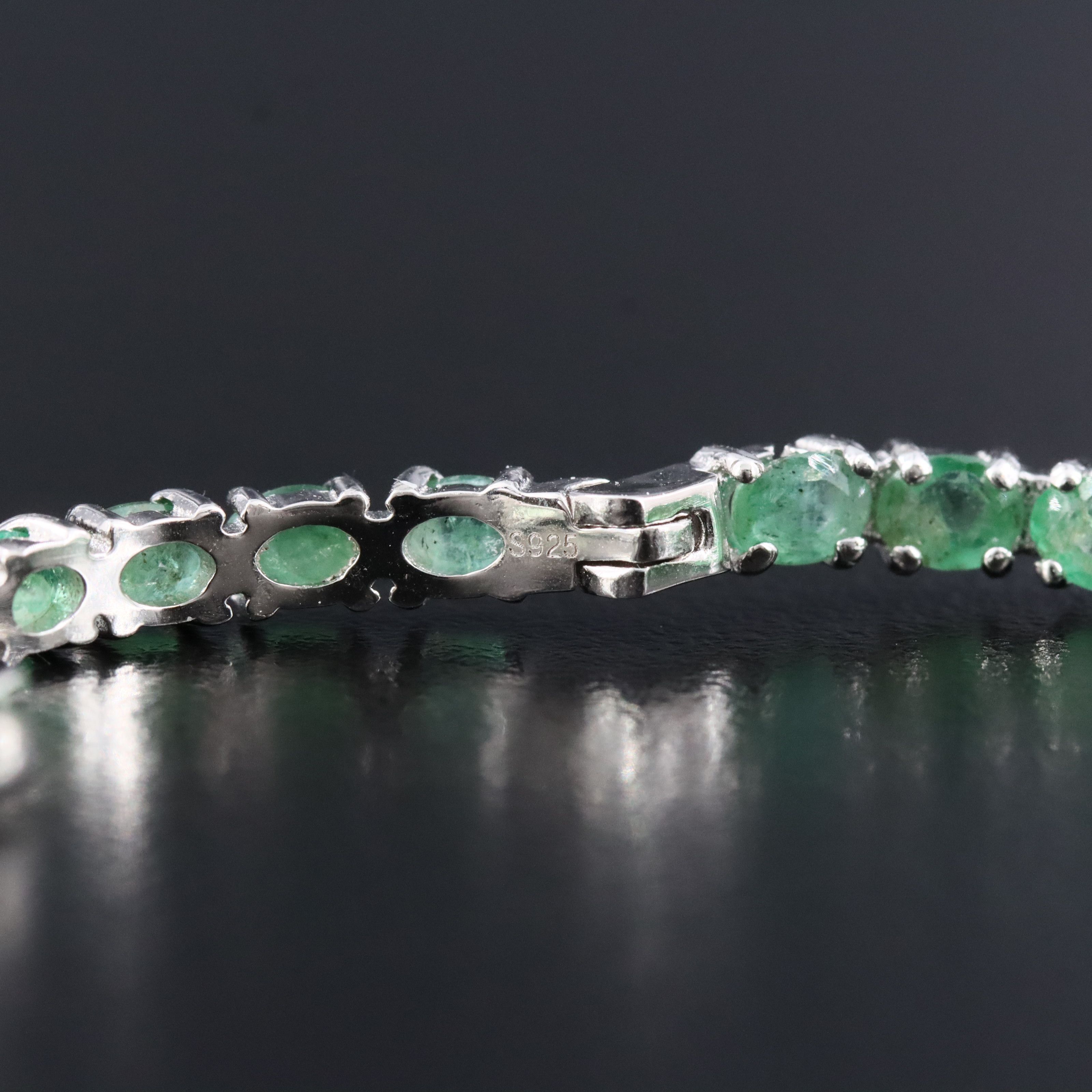 Sterling Emerald Inside-Out Hoop Earrings