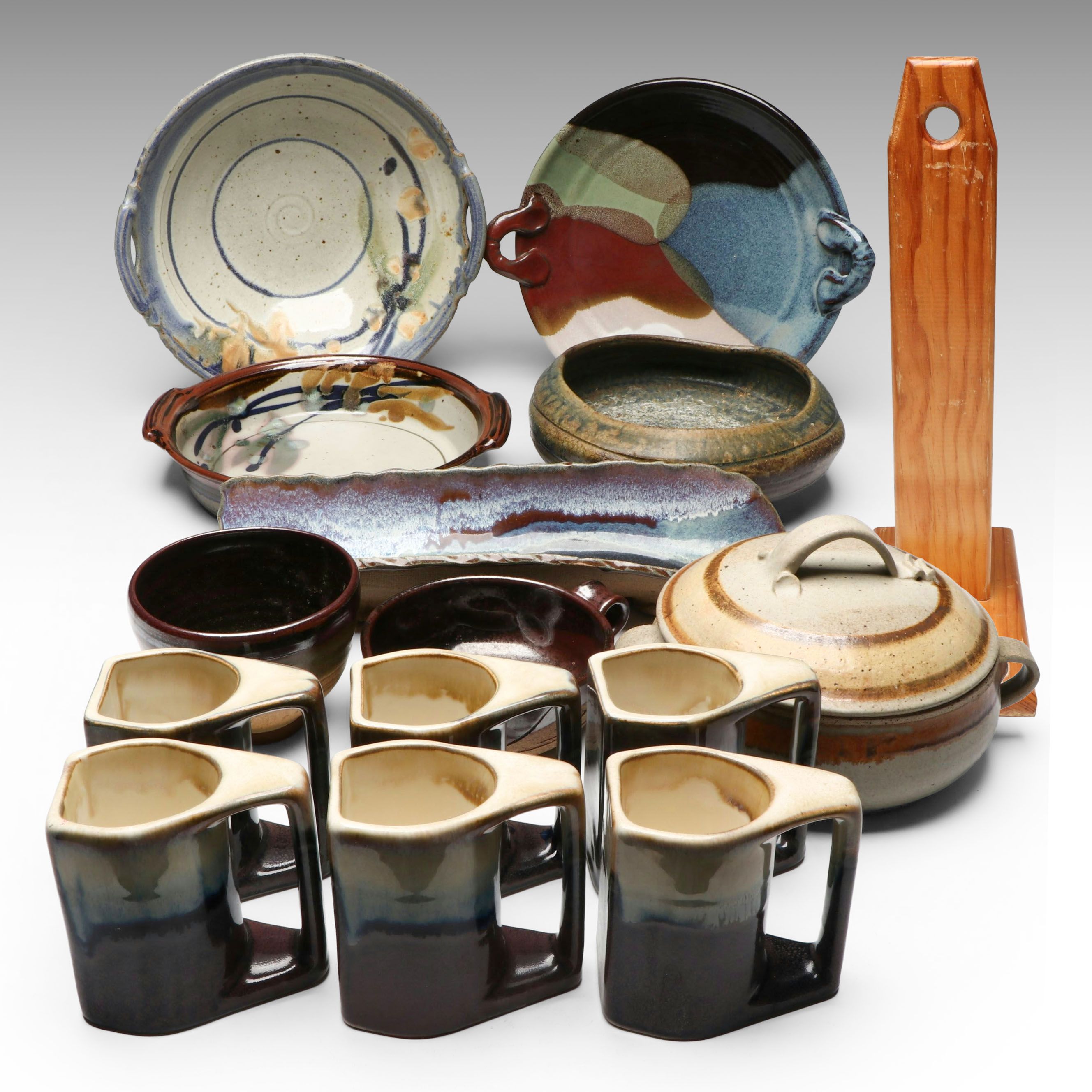 Rodolfo Padilla Mugs with More Signed Art Pottery Tableware