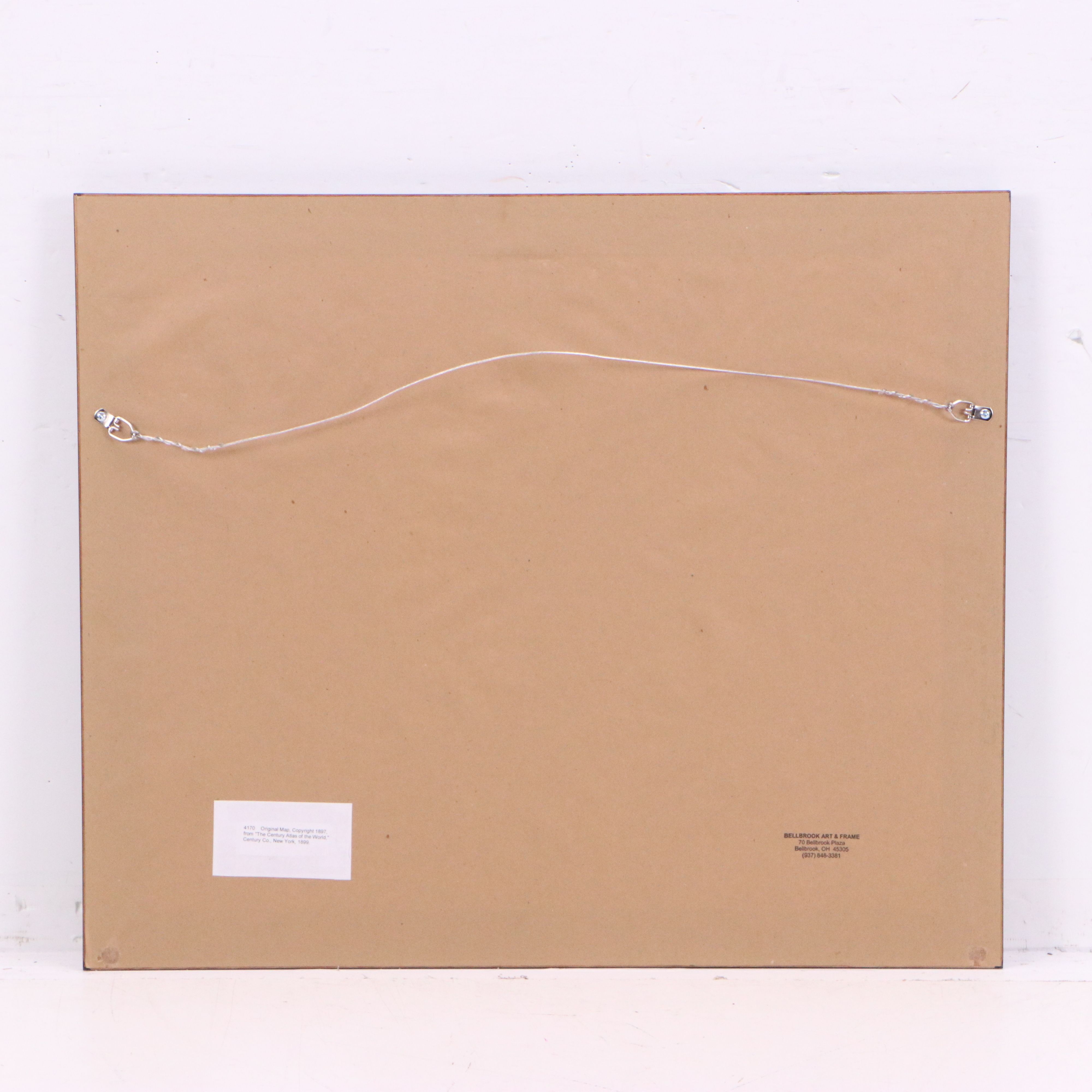 Wax Engraved Map "The Century Atlas: Ohio, Southern Part," 1897