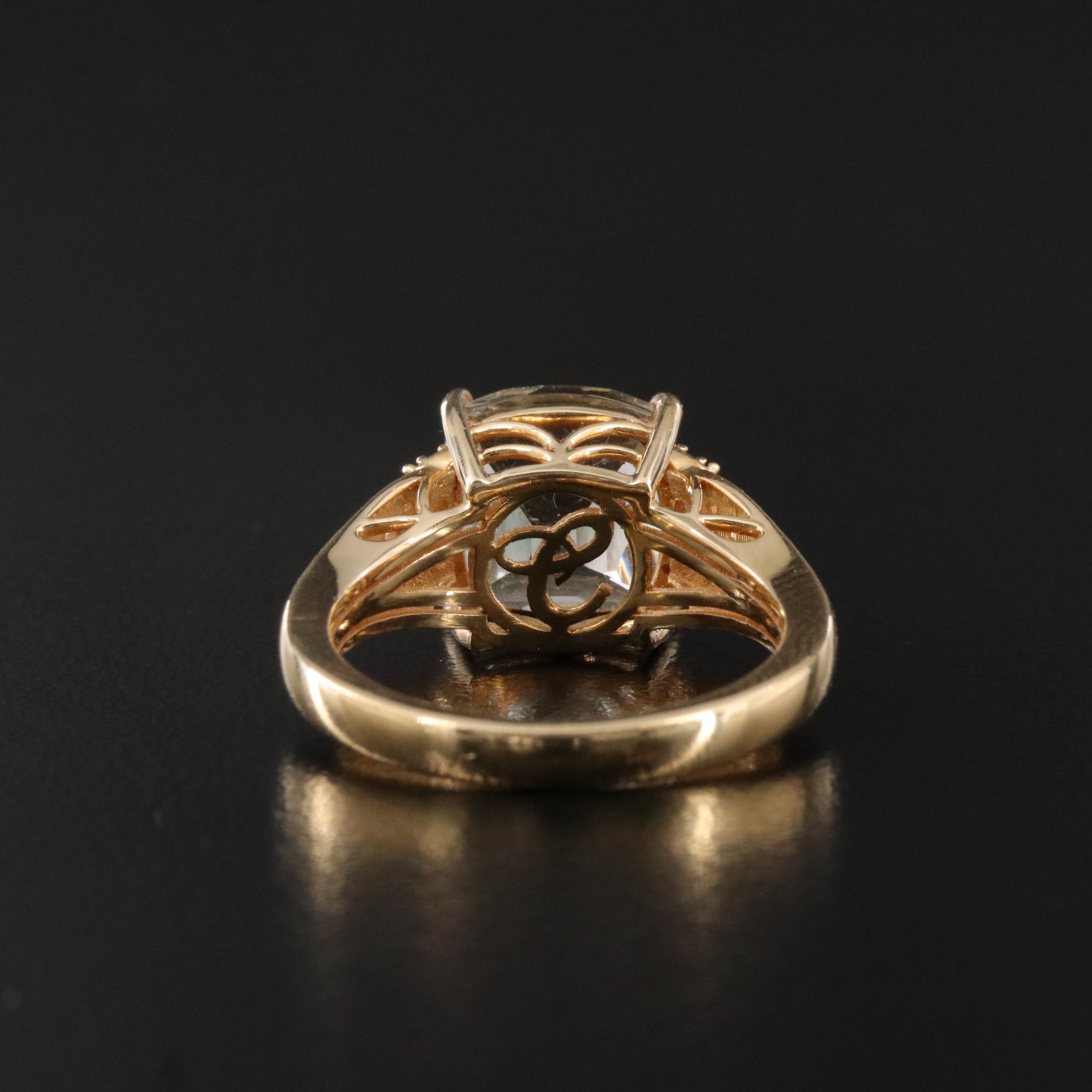 Chromia 18K Sunstone and Diamond Ring