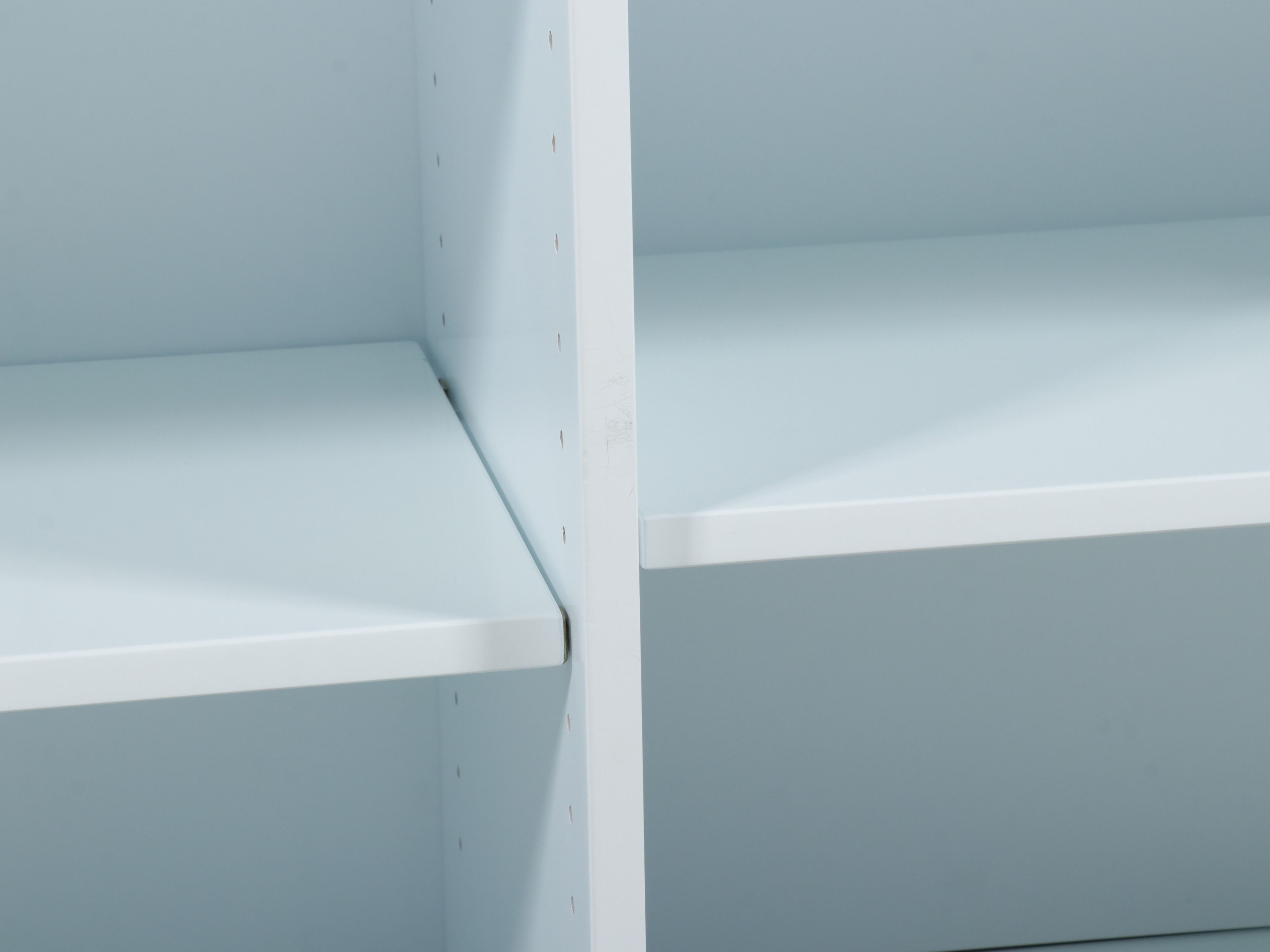 Contemporary High-Gloss White Two-Door Media Cabinet