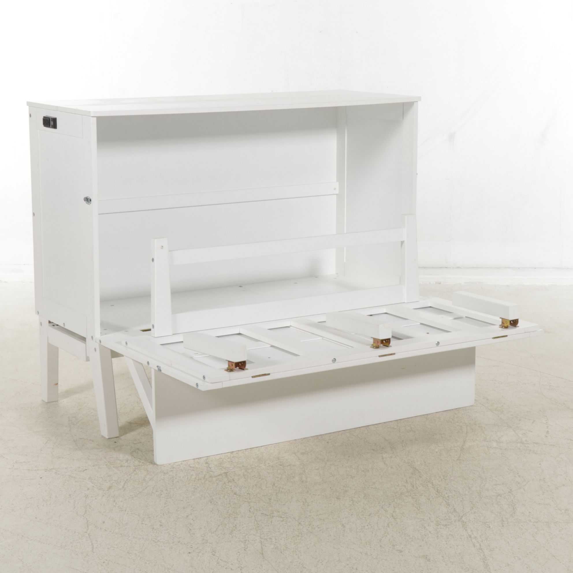 Harper & Bright Designs White Murphy Bed Cabinet