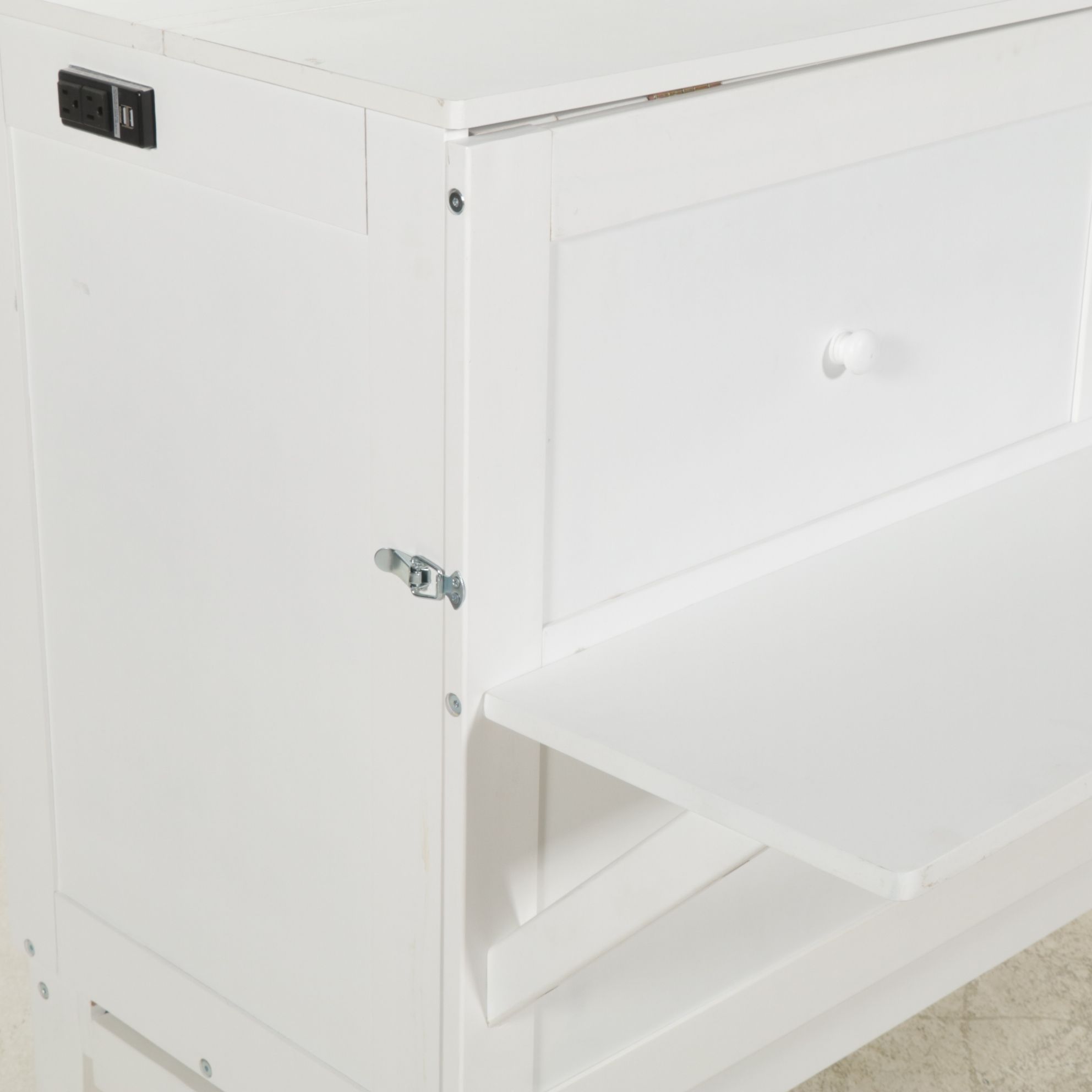 Harper & Bright Designs White Murphy Bed Cabinet