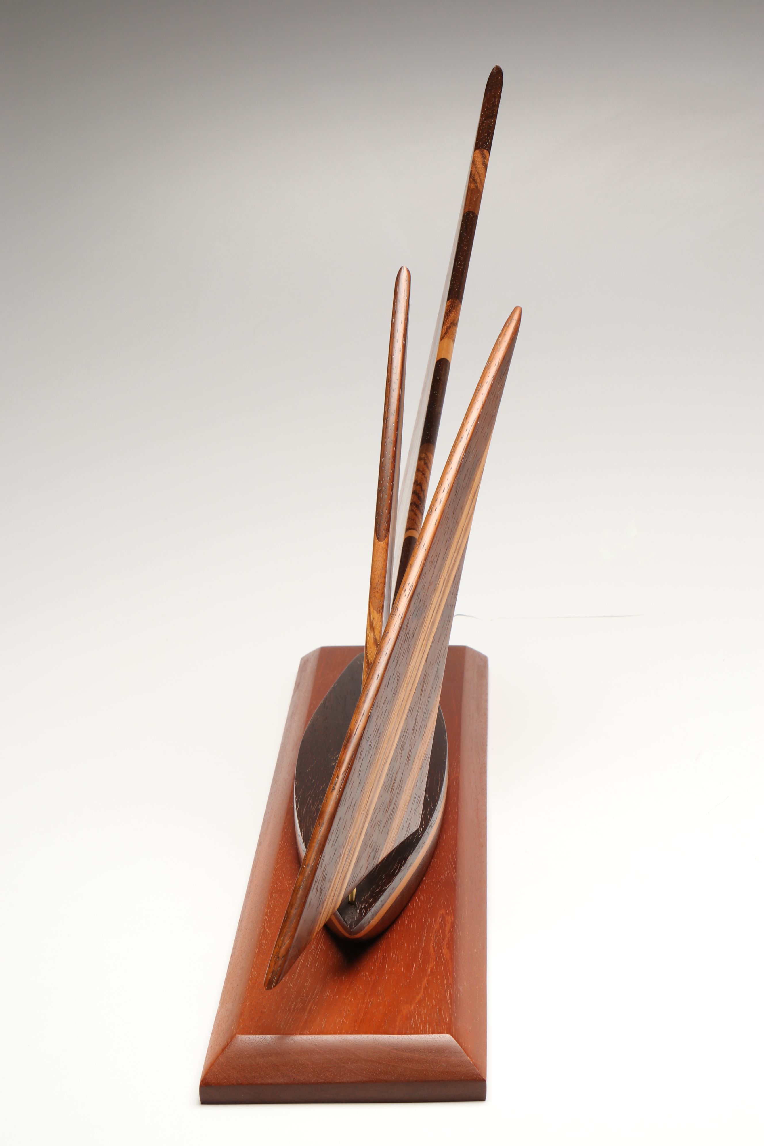 Mid Century Modern Style Handcrafted Wooden Sailboat, 20th Century