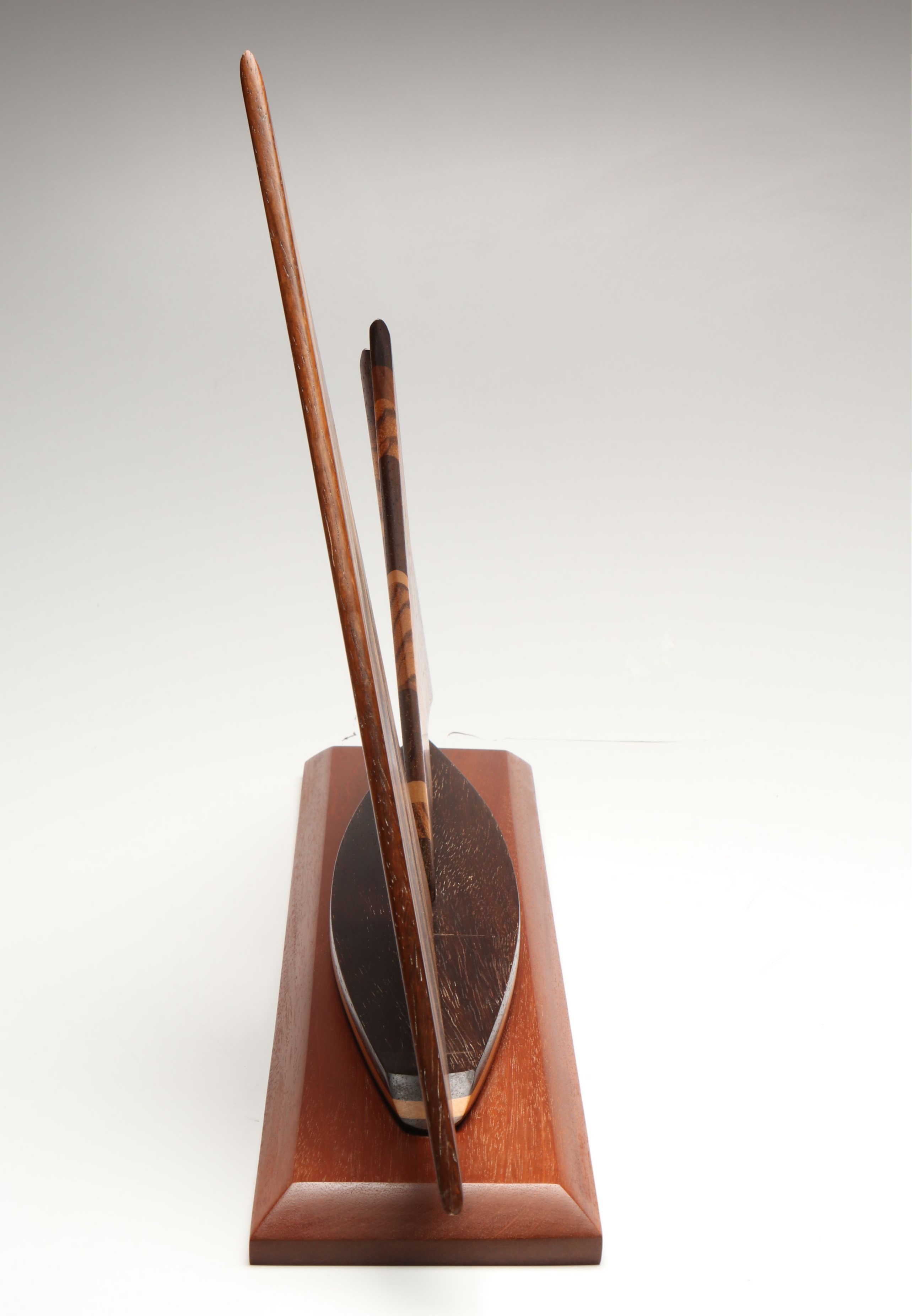 Mid Century Modern Style Handcrafted Wooden Sailboat, 20th Century