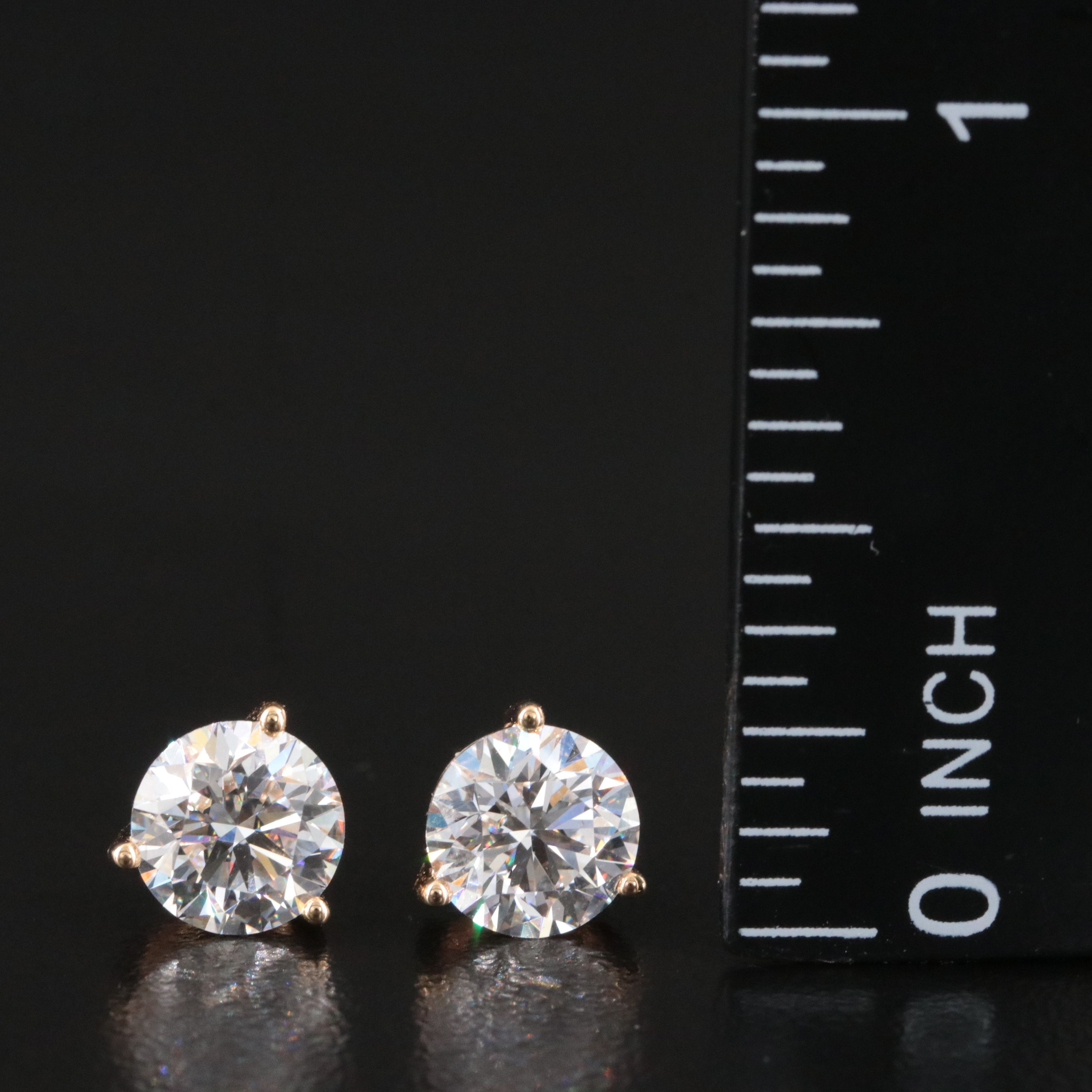 18K 2.26 CTW Lab Grown Diamond Stud Earrings with IGI Reports
