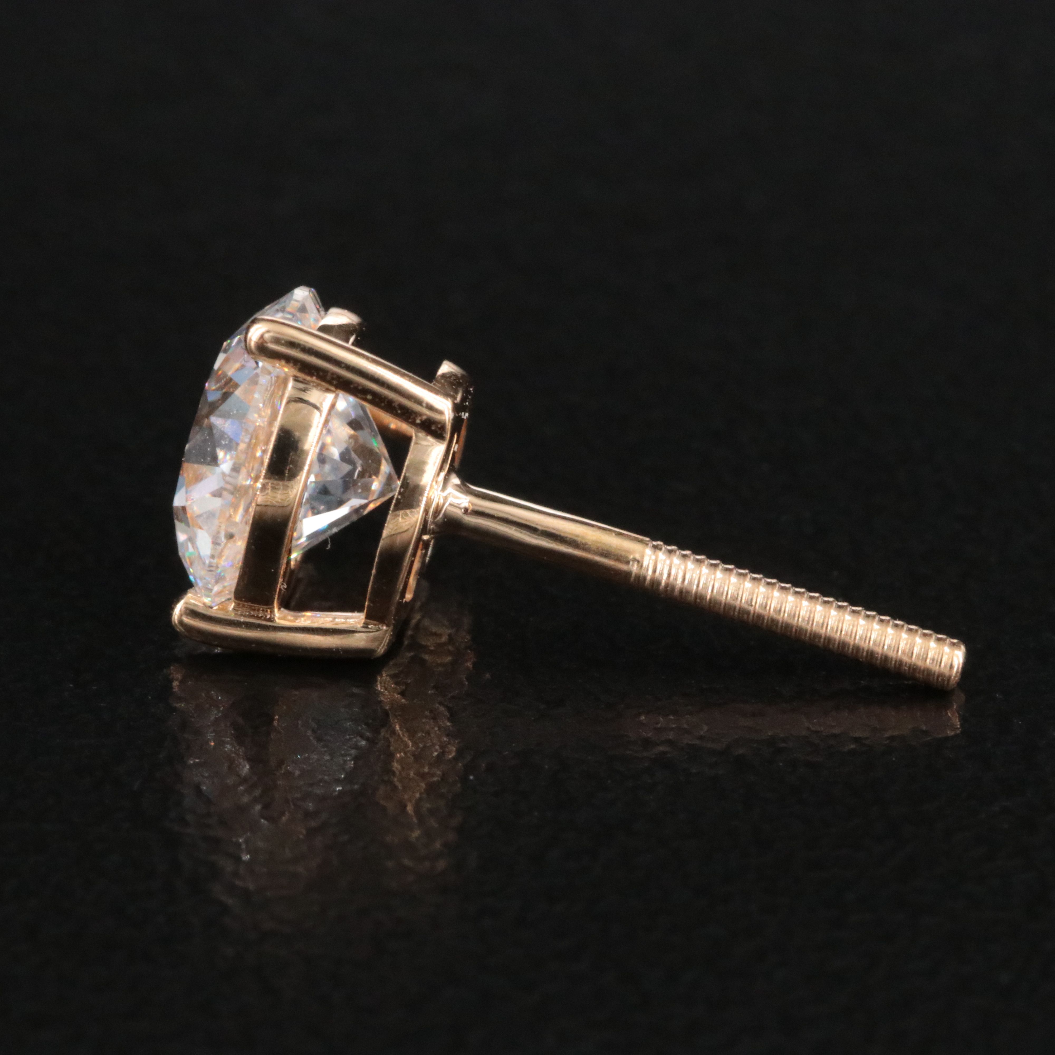 18K 2.26 CTW Lab Grown Diamond Stud Earrings with IGI Reports