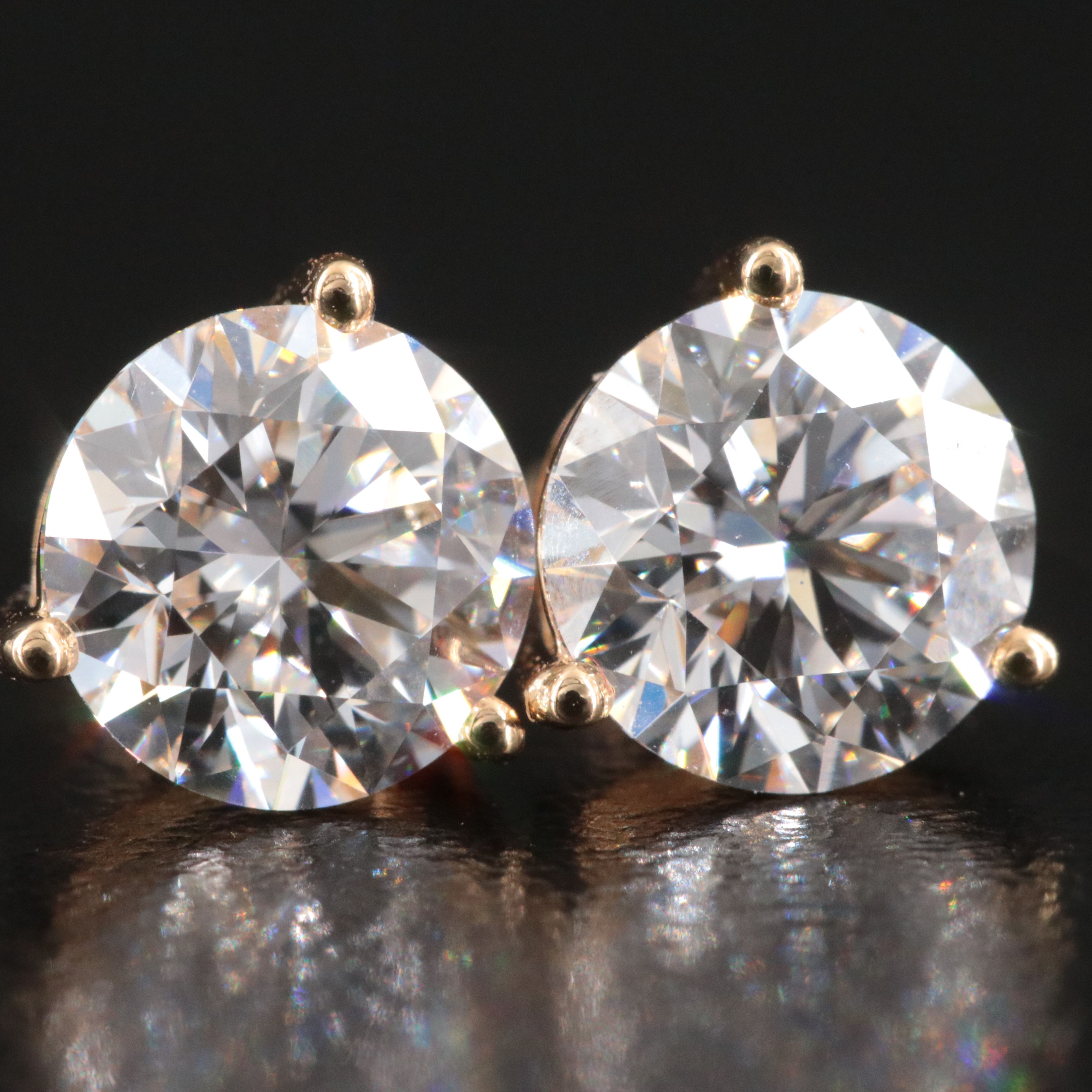 18K 2.26 CTW Lab Grown Diamond Stud Earrings with IGI Reports