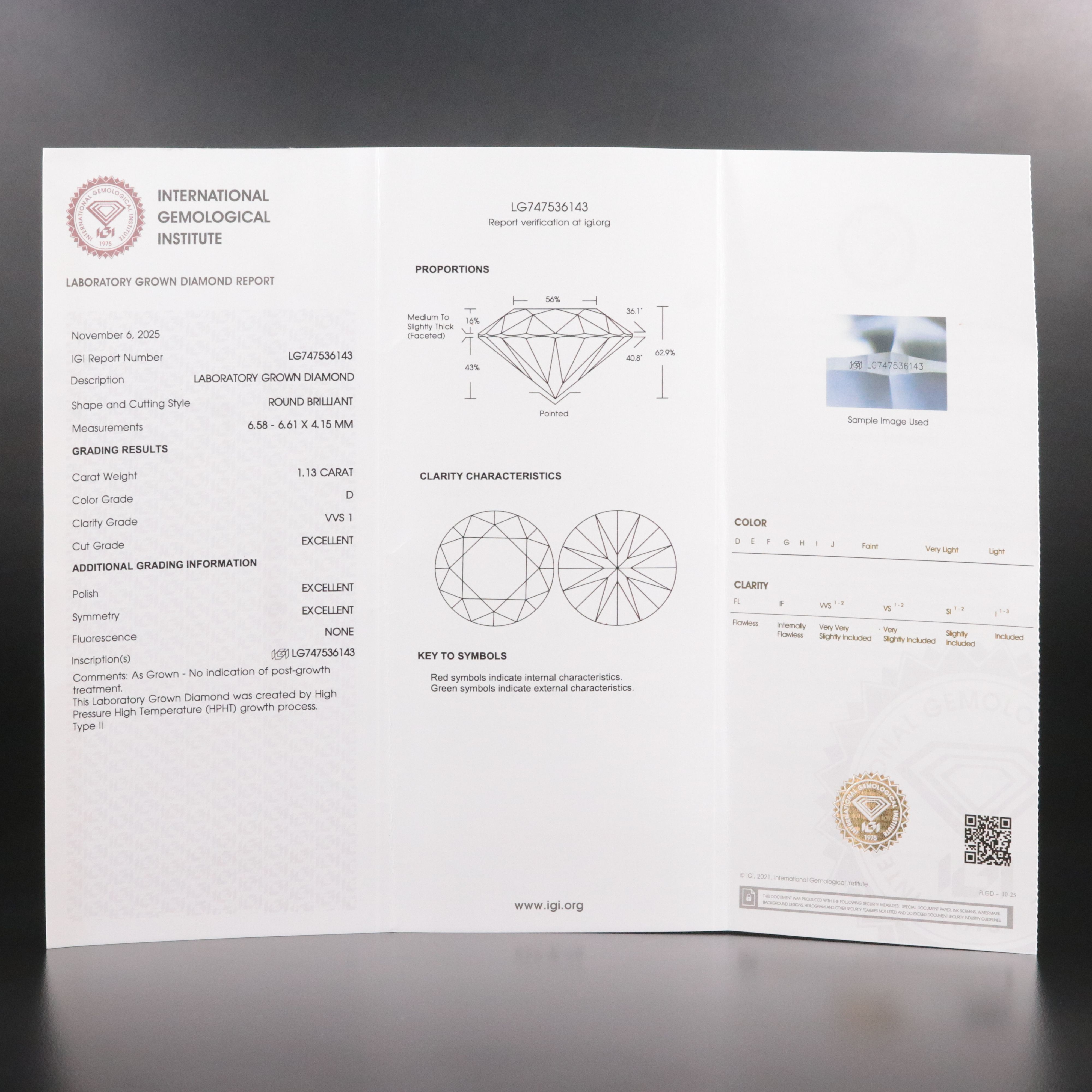 18K 2.26 CTW Lab Grown Diamond Stud Earrings with IGI Reports