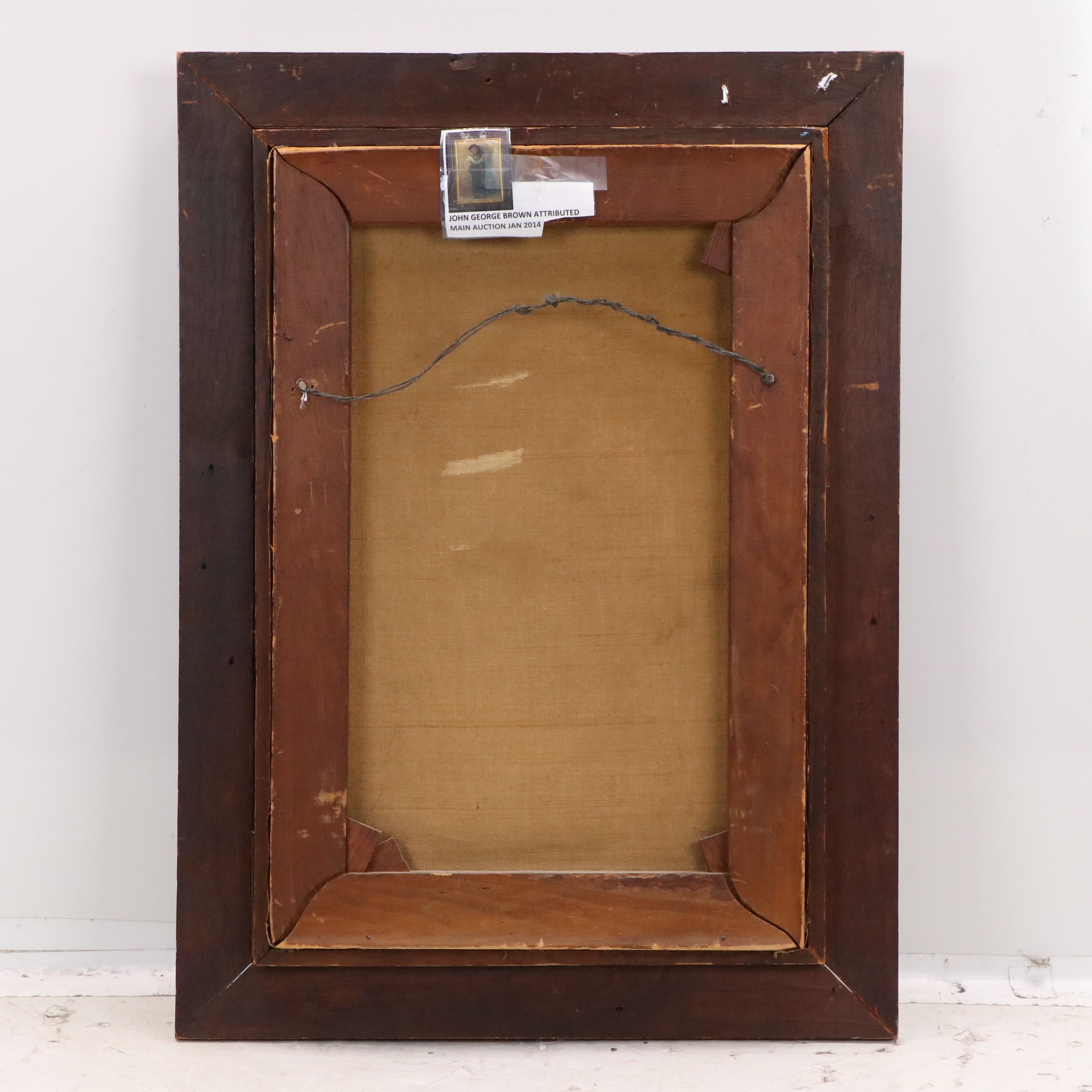 After John George Brown Oil Painting "Shine, 5 Cents"