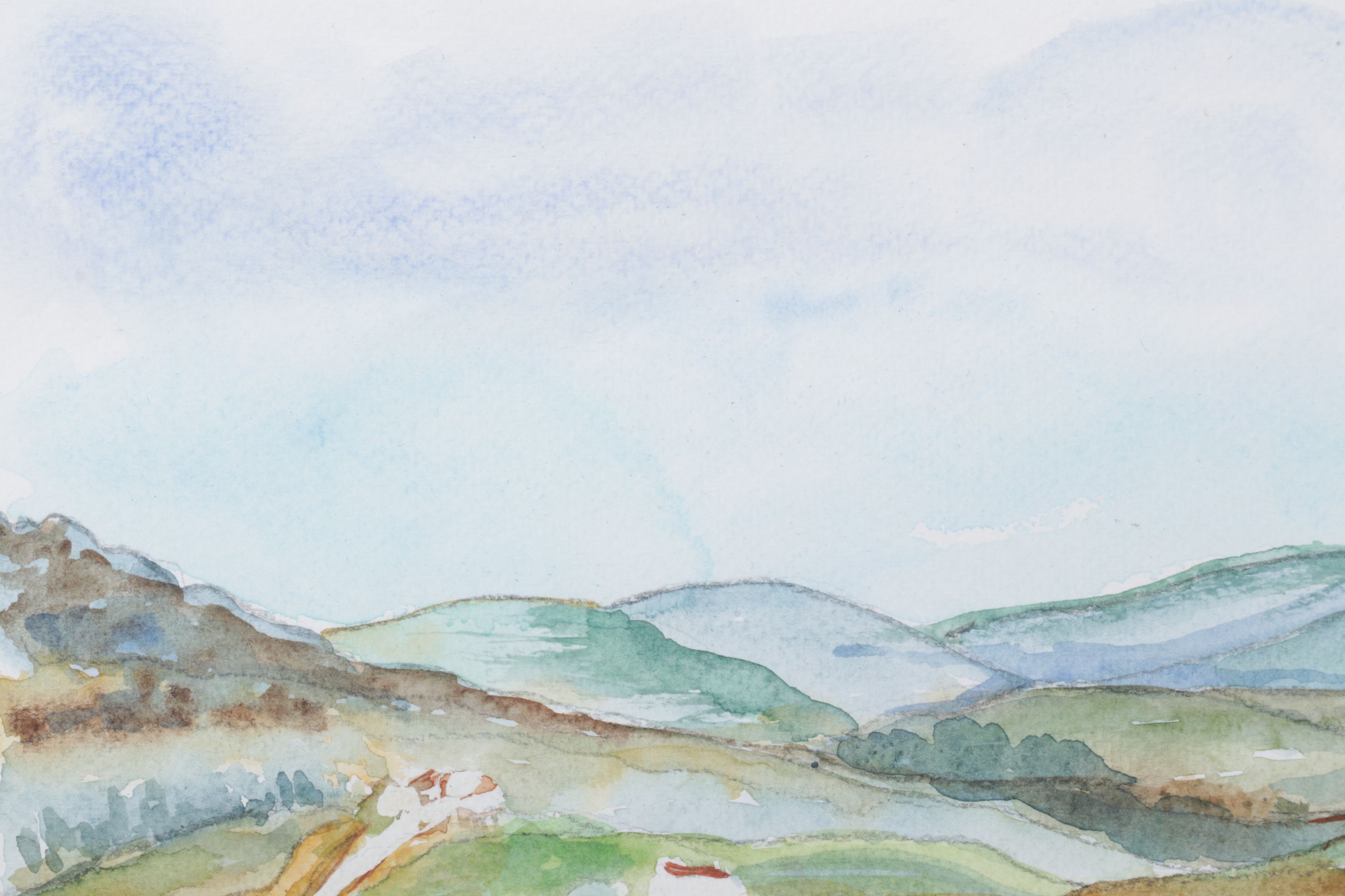 Marie Prets Watercolor Landscape "Paesaggio Toscano", 2018