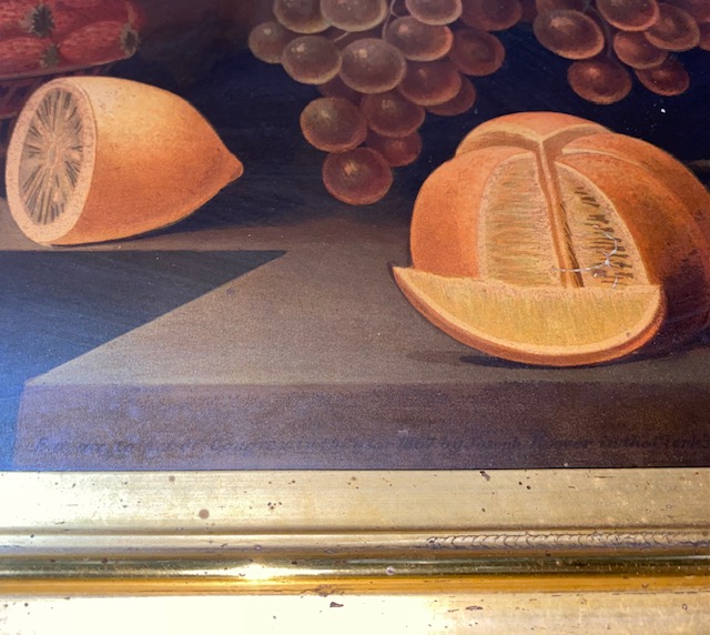 Joseph Hoover & Sons Chromolithograph Still Life of Fruit, 1887