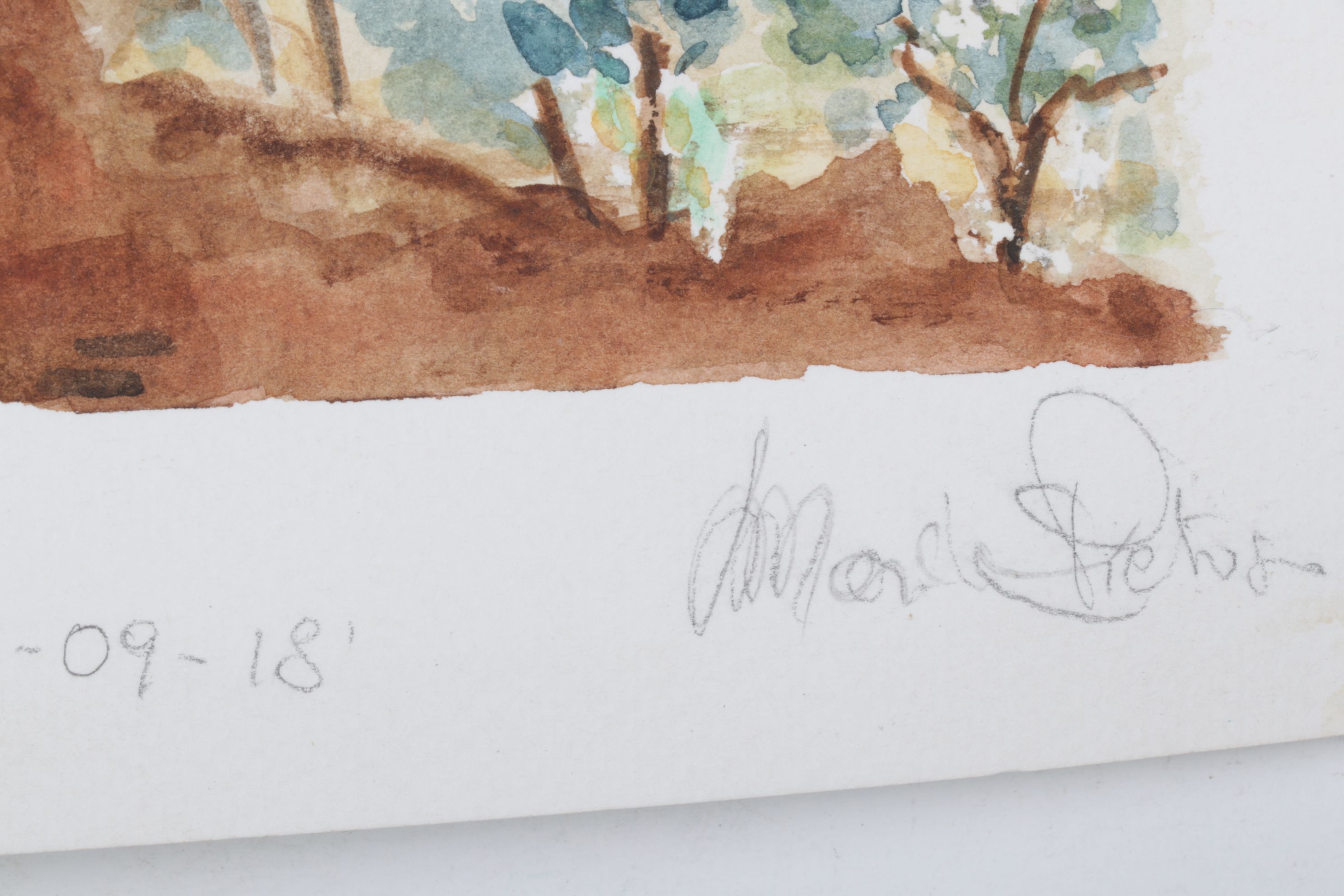 Marie Prets Watercolor Landscape "Paesaggio Toscano", 2018