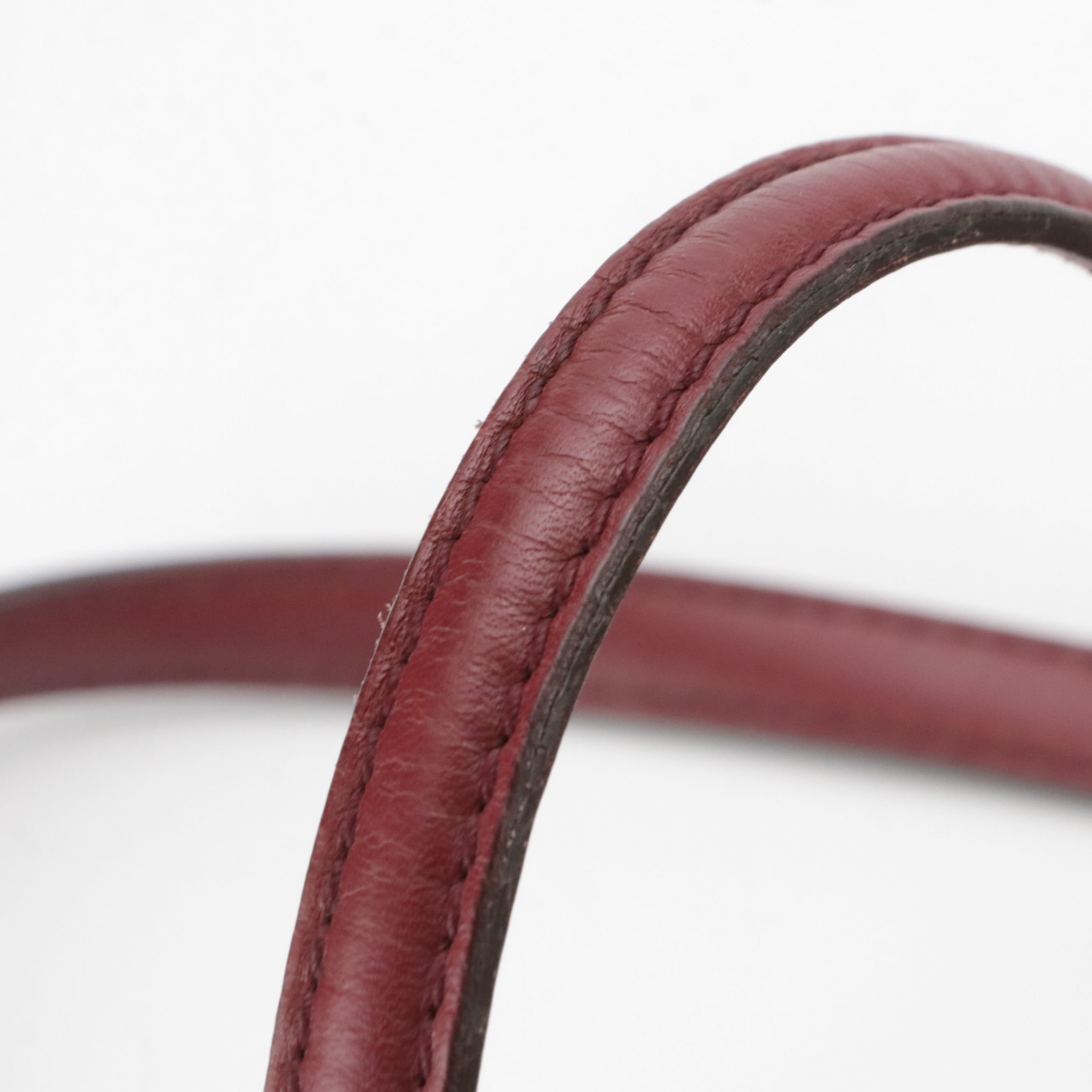 Gucci Mayfair Ribbon Shoulder Bag in GG Canvas and Maroon Leather