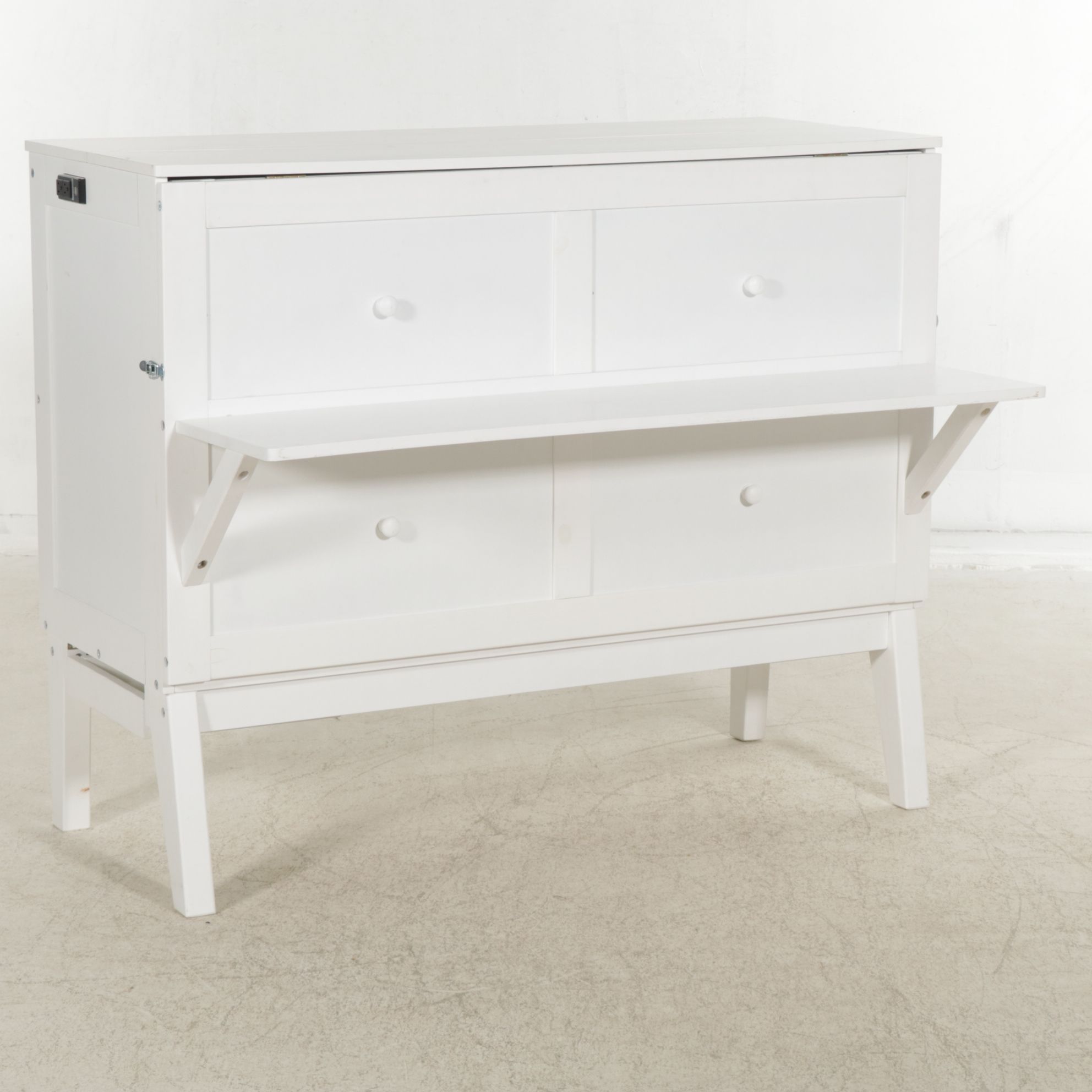 Harper & Bright Designs White Murphy Bed Cabinet