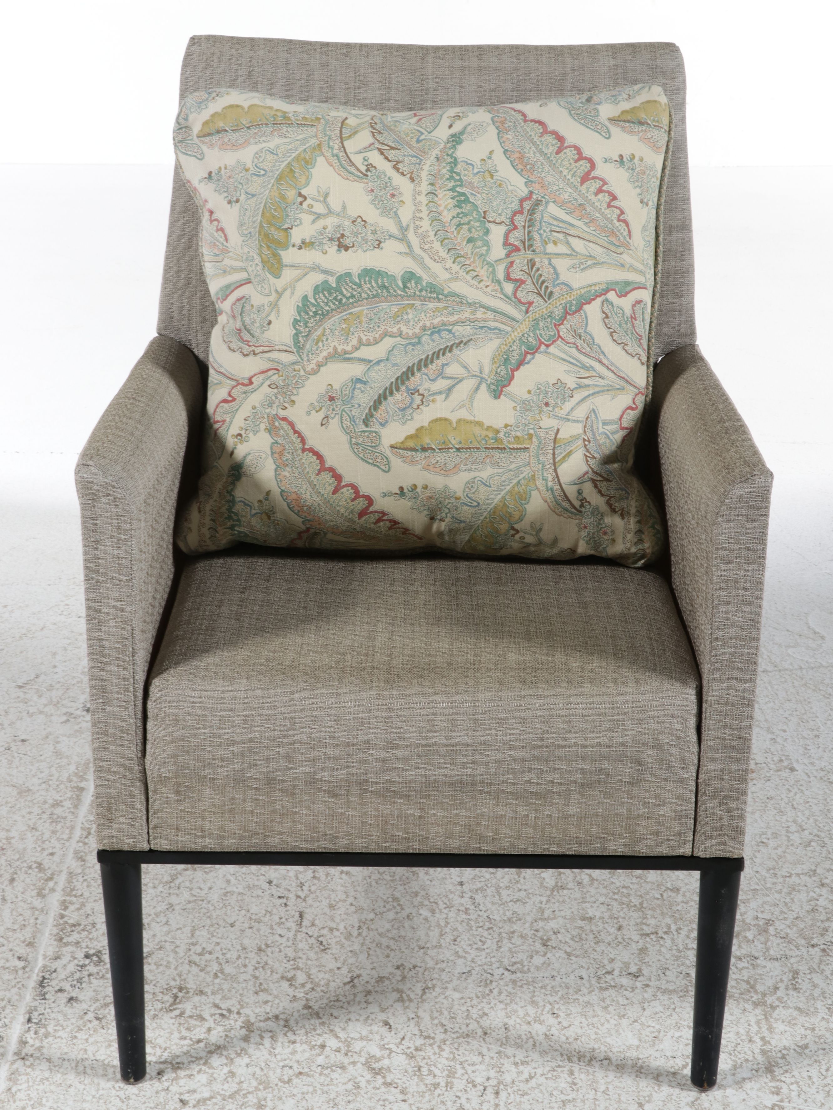 Pair of Contemporary Transitional Upholstered Armchairs