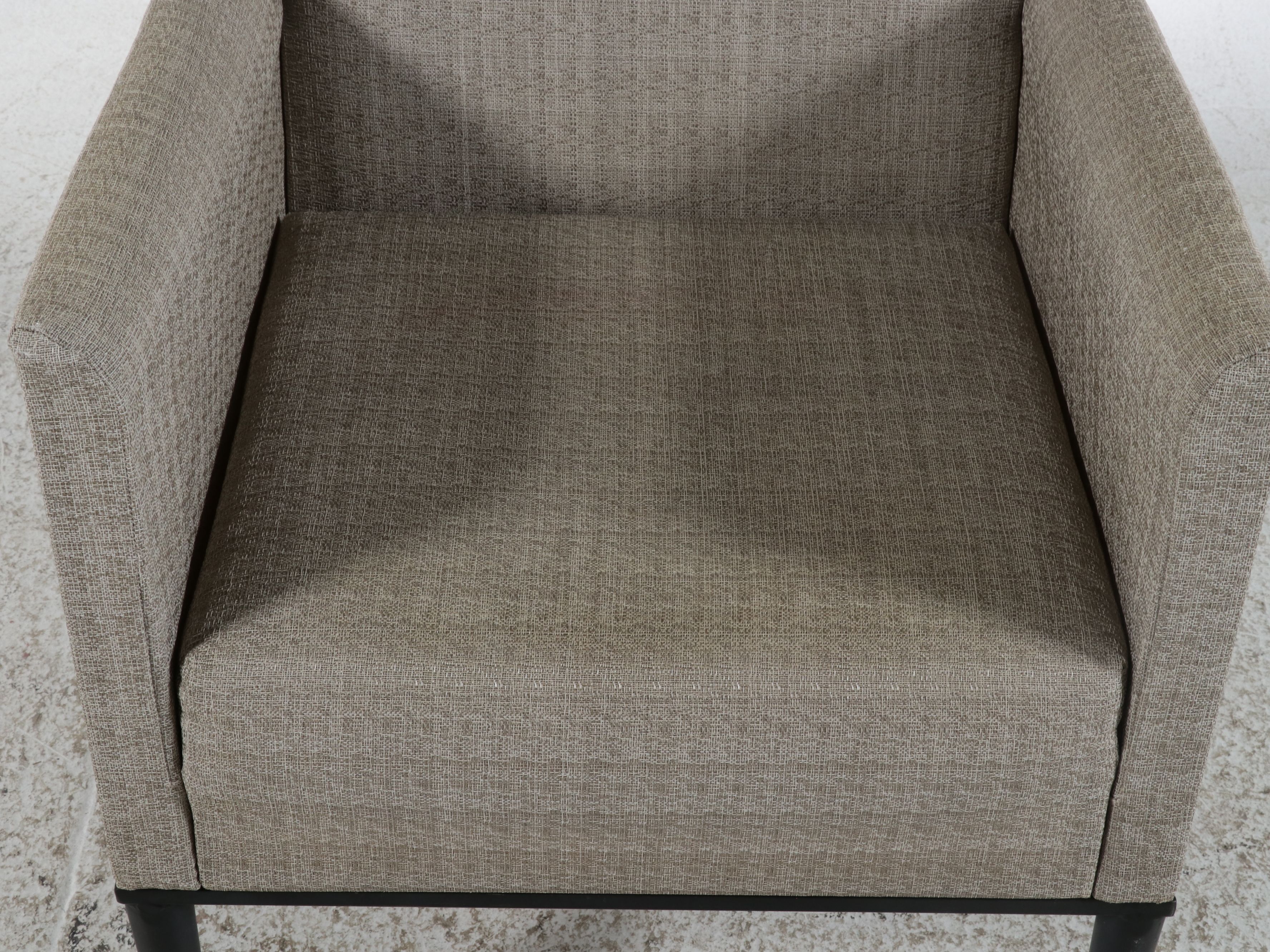 Pair of Contemporary Transitional Upholstered Armchairs