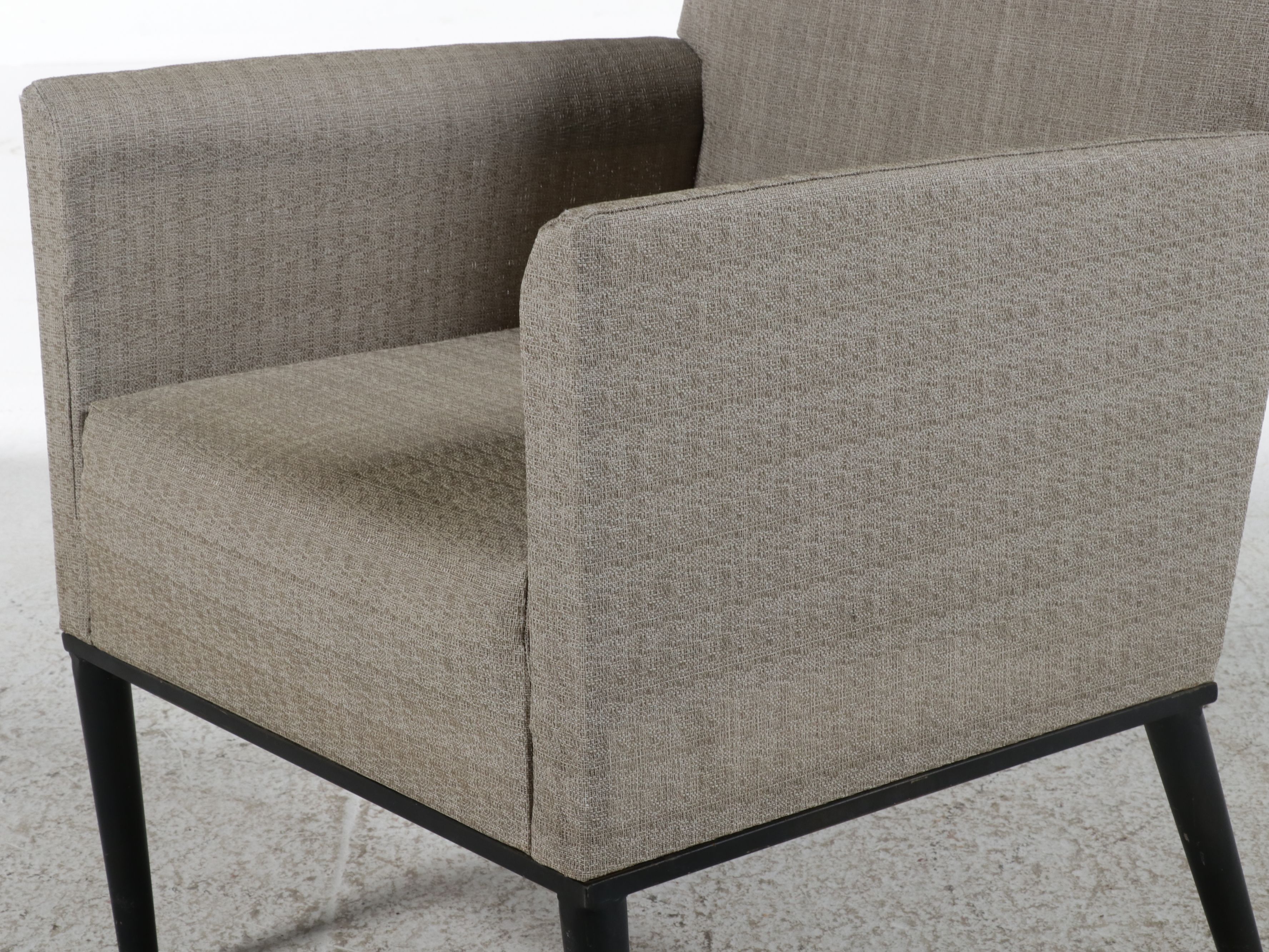 Pair of Contemporary Transitional Upholstered Armchairs