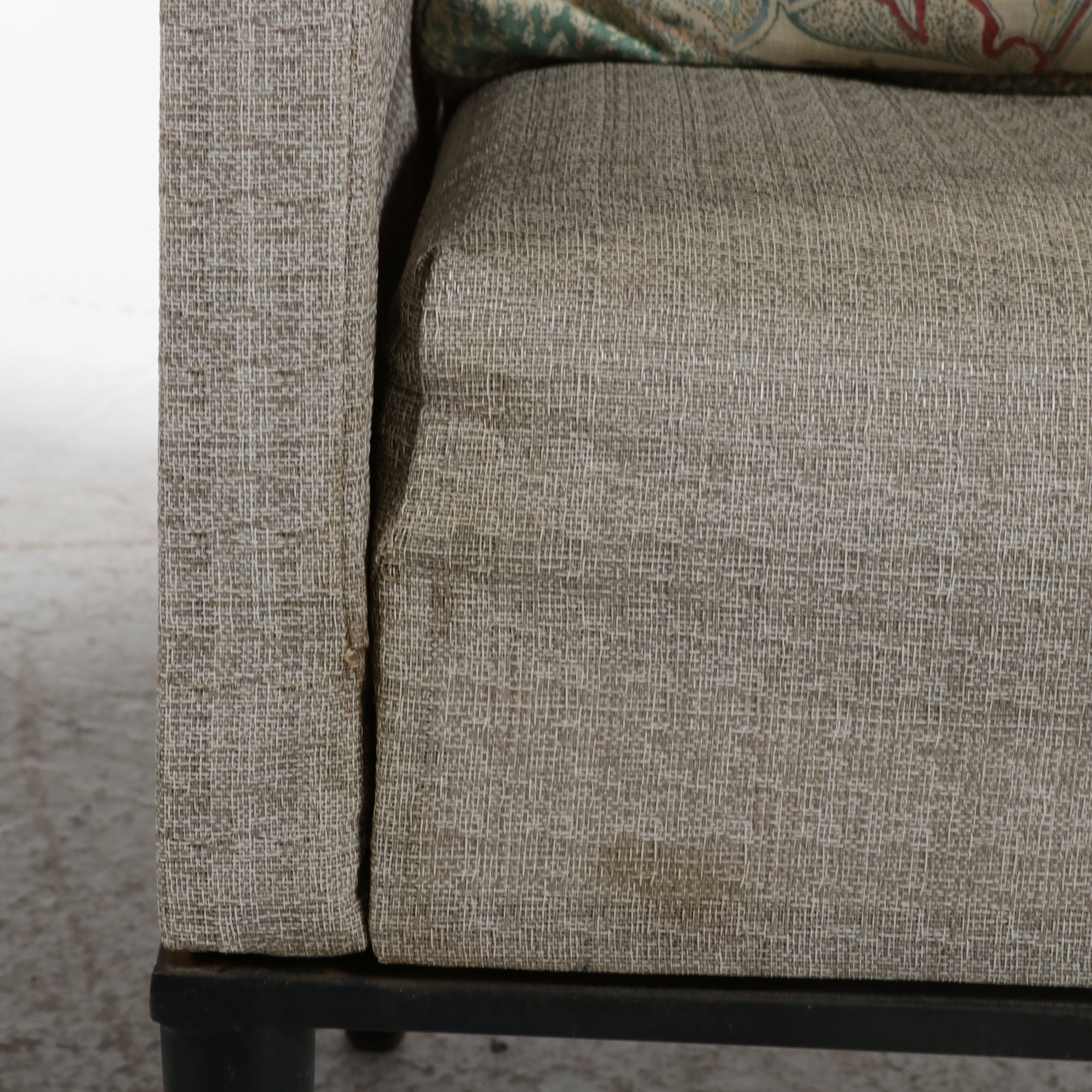 Pair of Contemporary Transitional Upholstered Armchairs