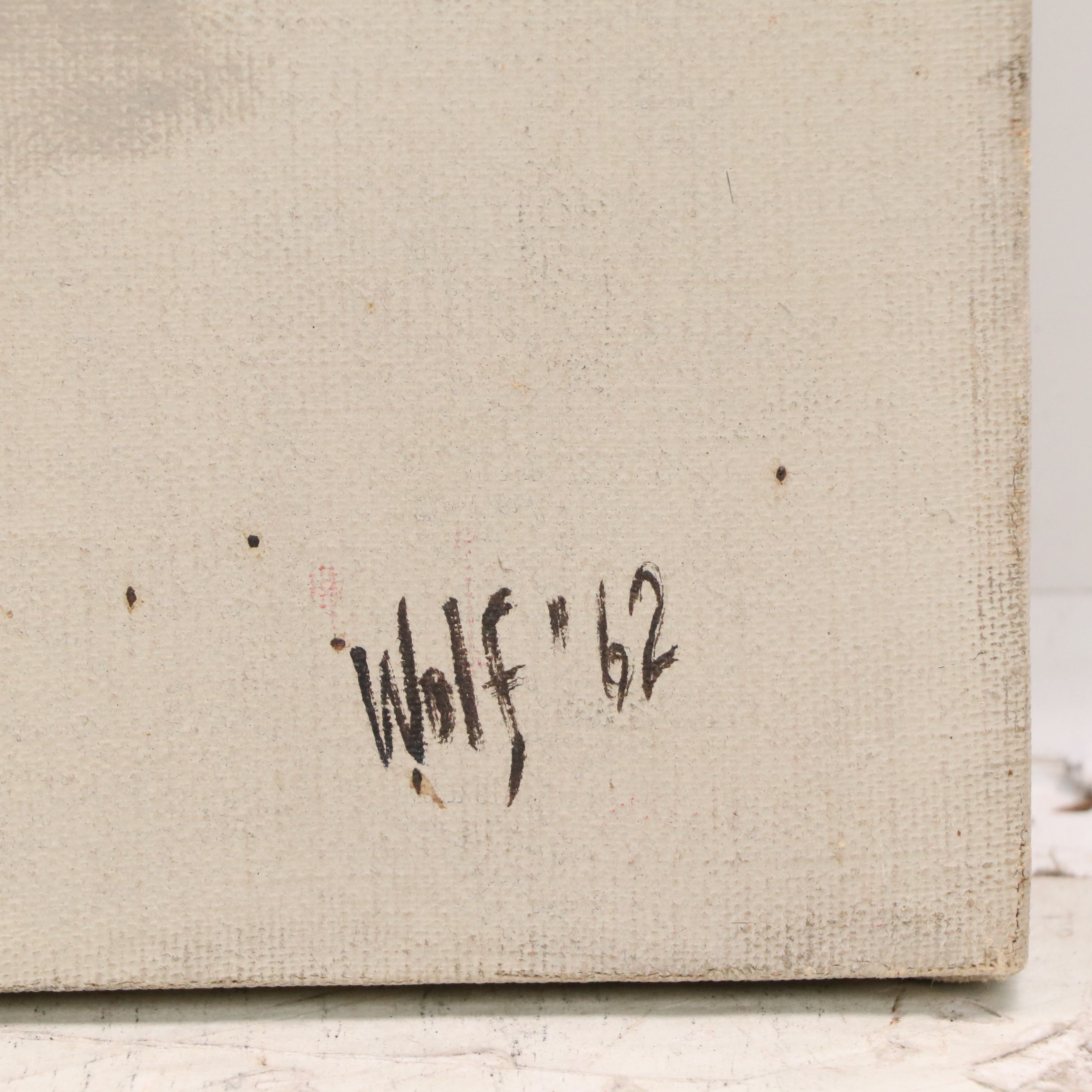 Wolf Oil Painting of Male Nude, 1962