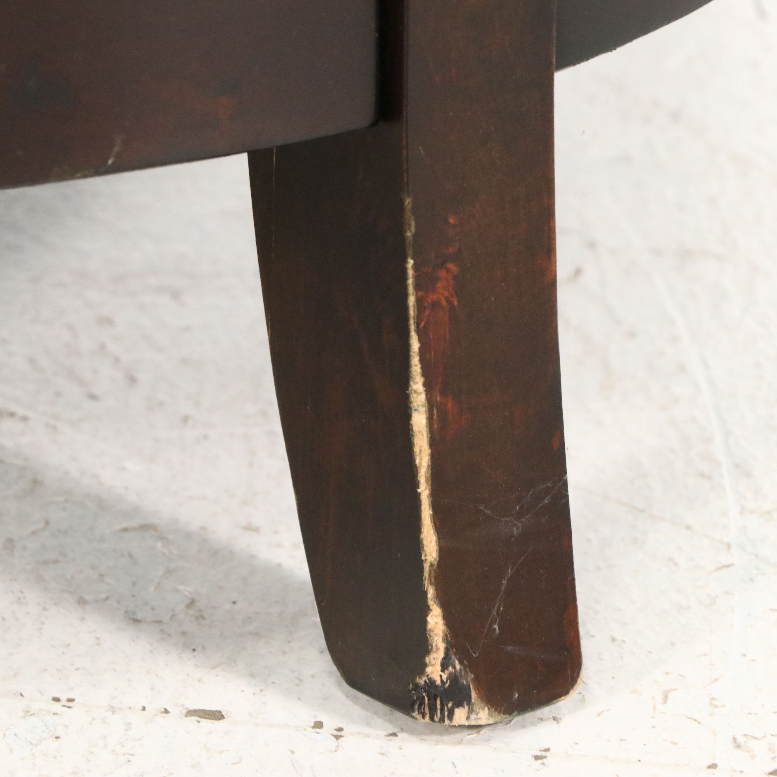 Contemporary Charcoal Tufted Barrel Chair and Threshold Woven Pouf