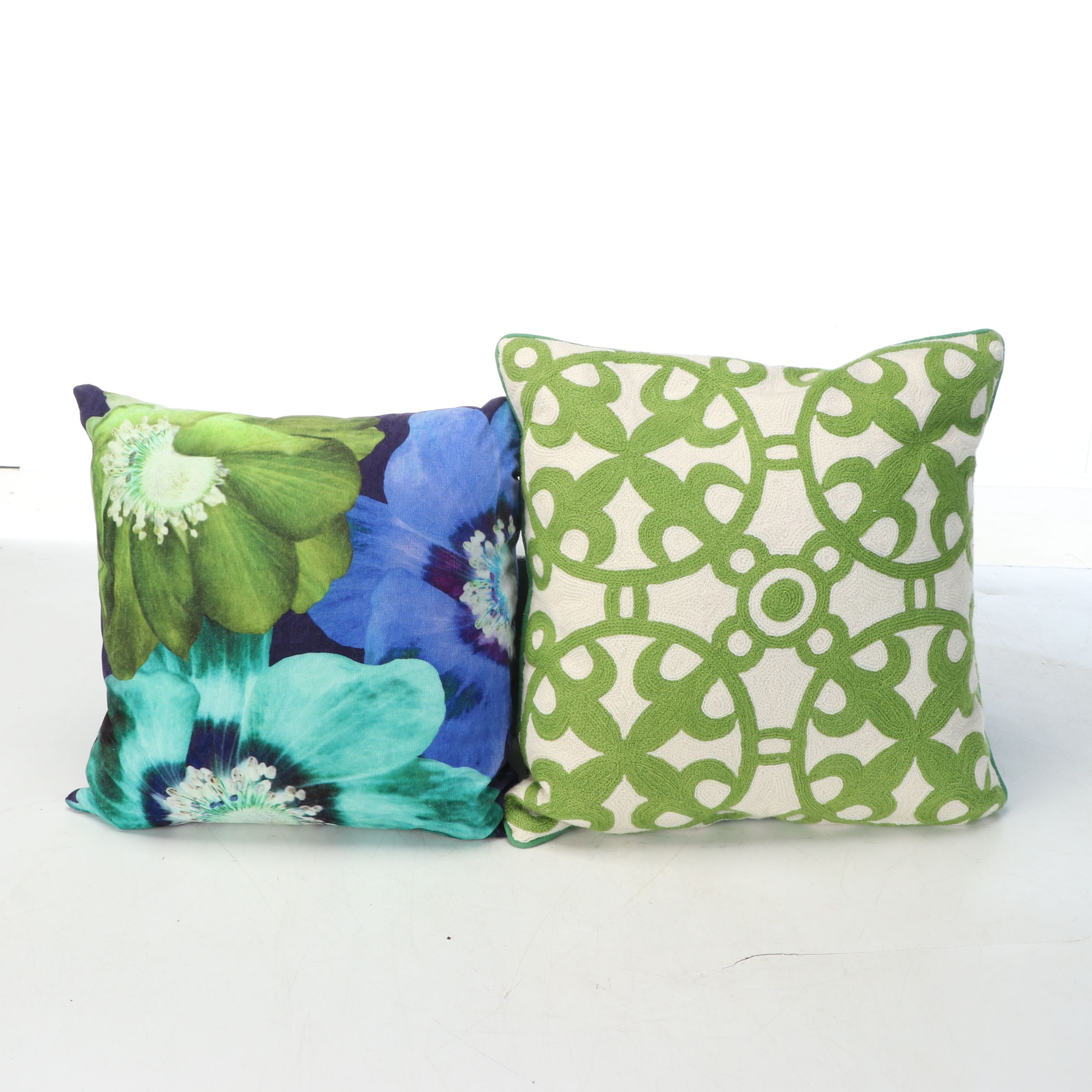 Cynthia Rowley, Rodeo Home with Other Green and Blue Fabric Throw Pillows