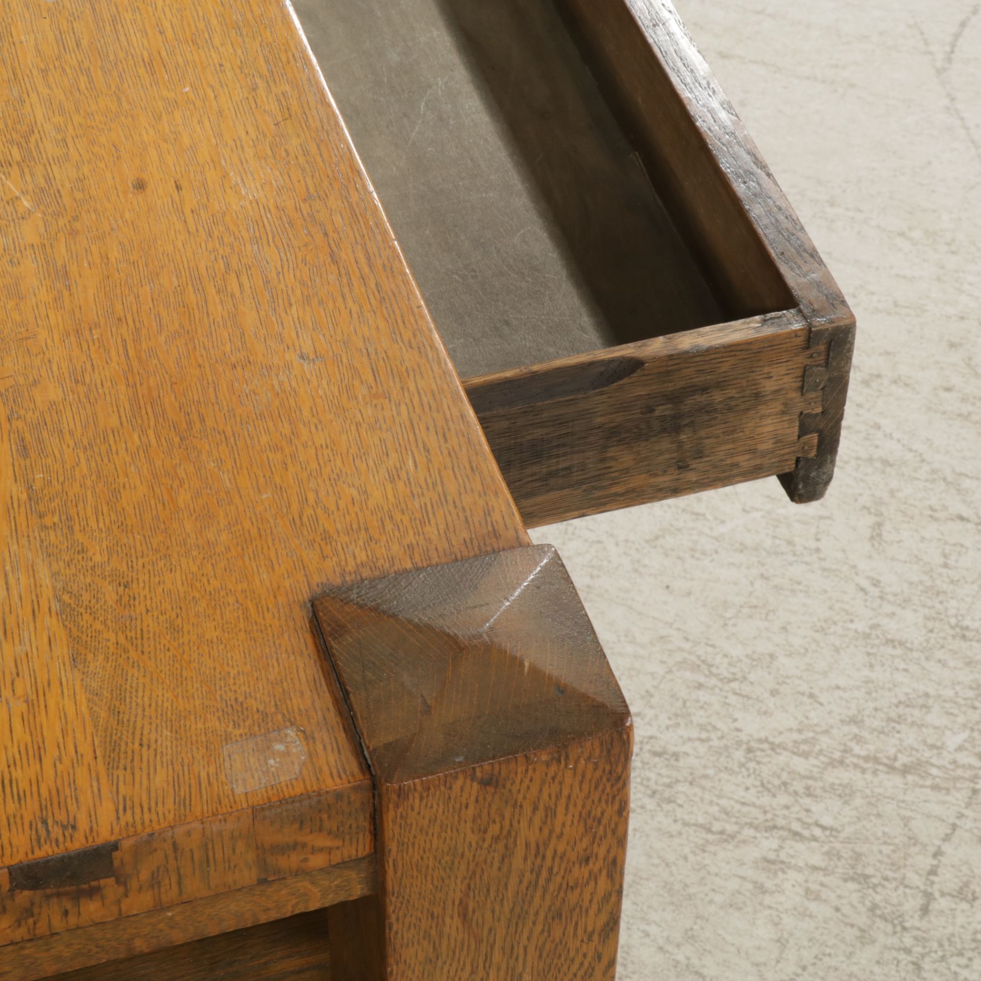 Stickley Brothers Style Arts & Crafts Quarter Sawn Oak Desk