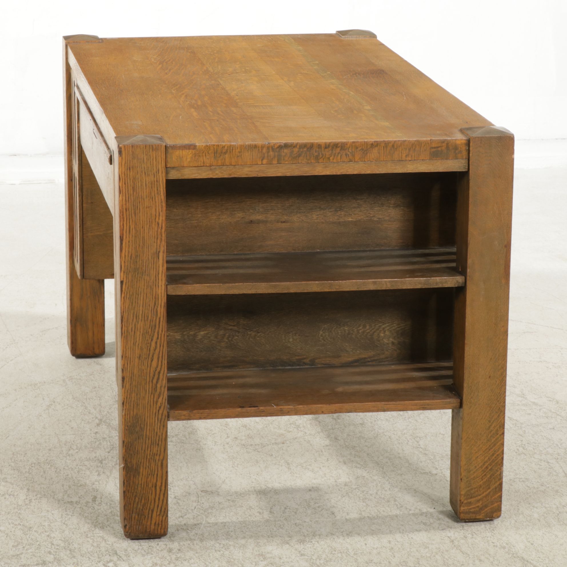 Stickley Brothers Style Arts & Crafts Quarter Sawn Oak Desk