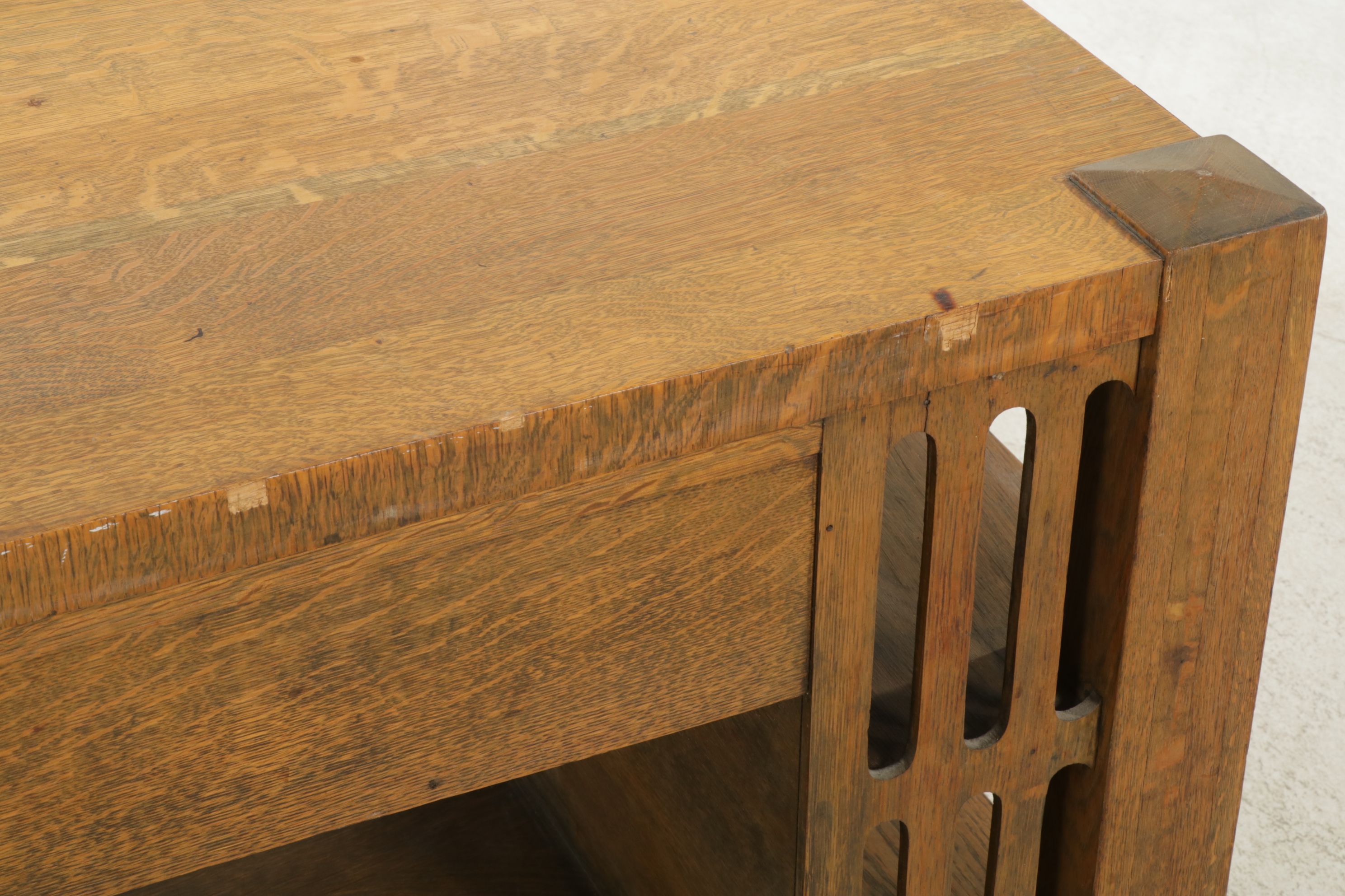 Stickley Brothers Style Arts & Crafts Quarter Sawn Oak Desk