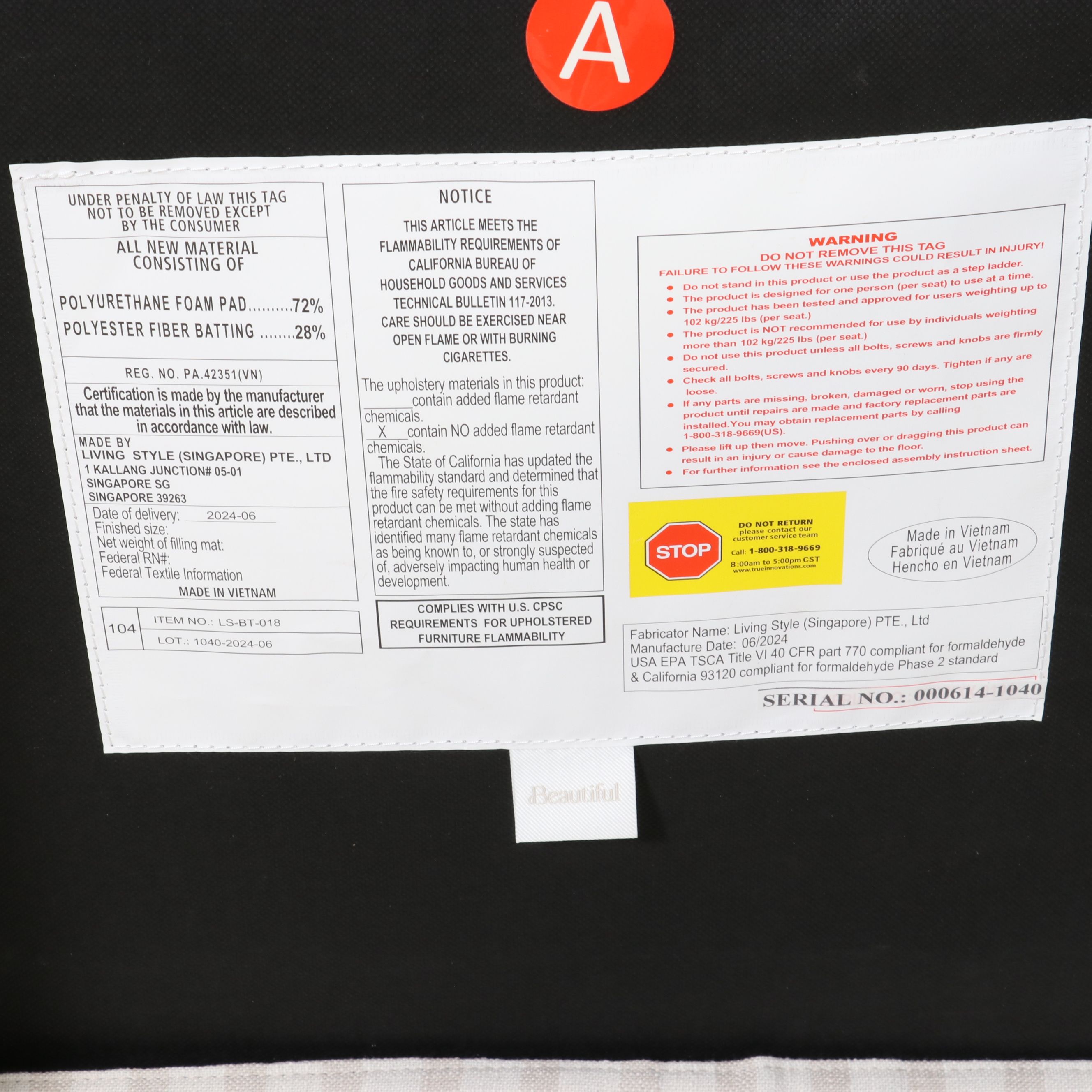 Beautiful by Drew Berry Striped Barrel Chair, 2024