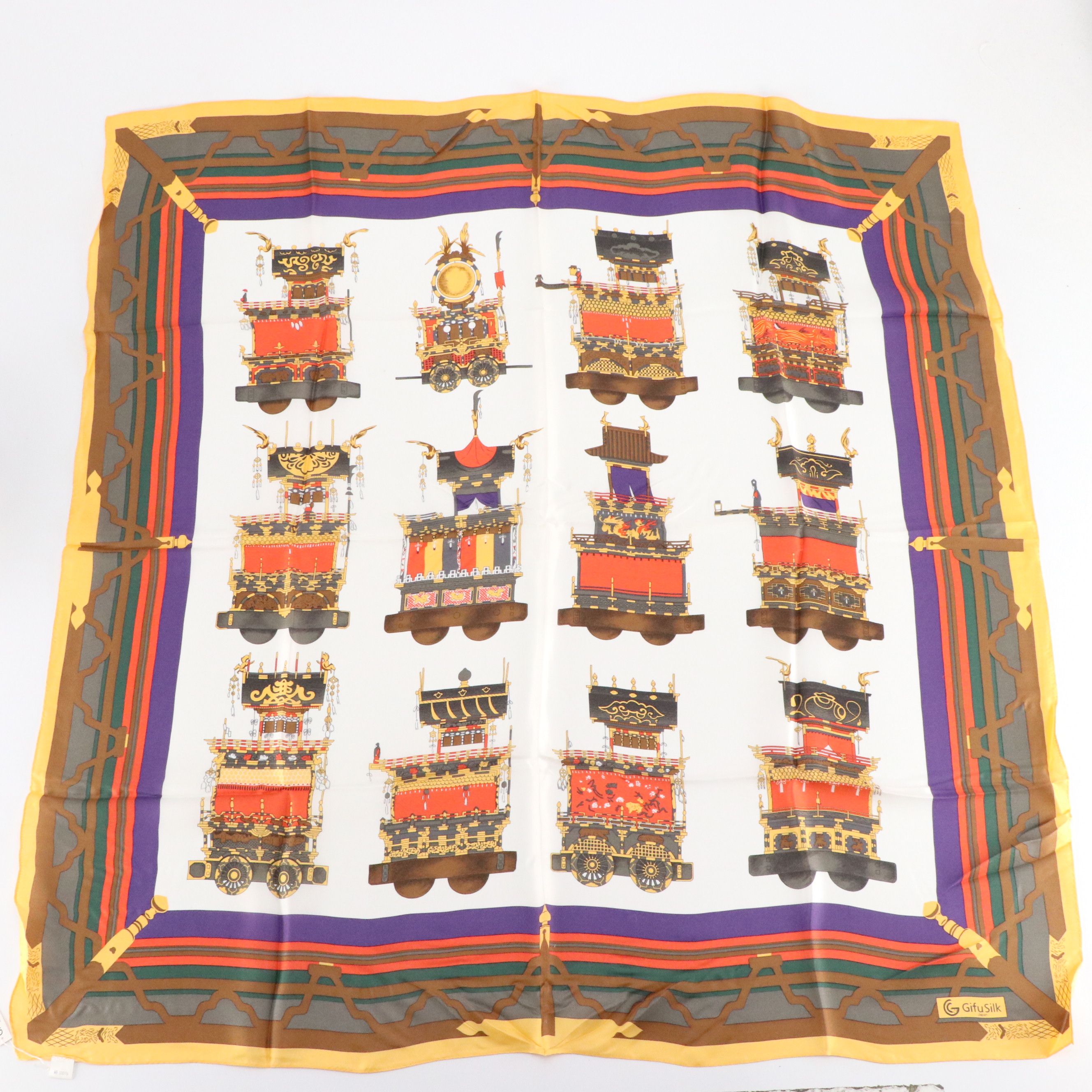 Japanese Scarves Including Gifu Silk with Other Scarves and Linens