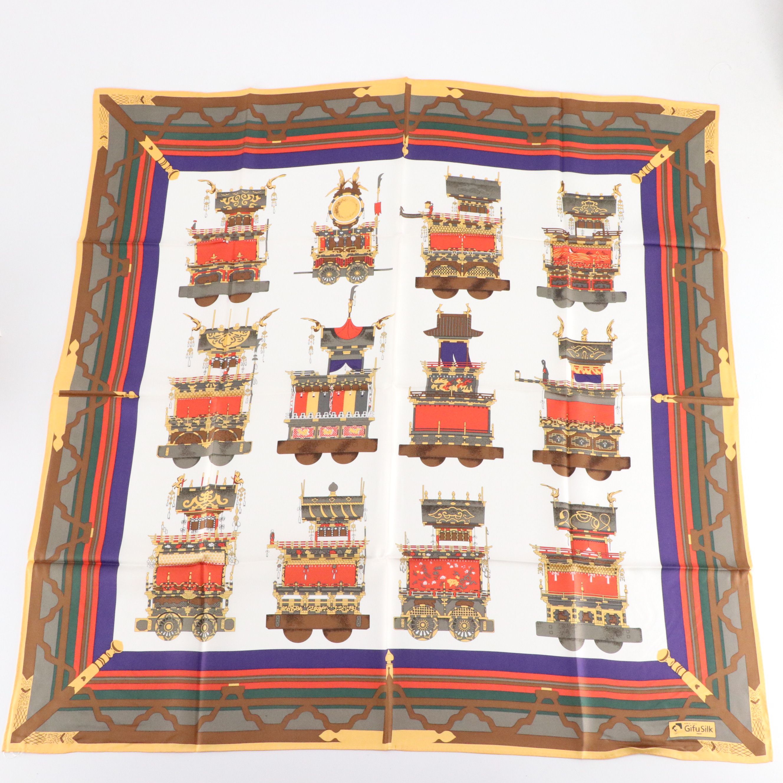 Japanese Scarves Including Gifu Silk with Other Scarves and Linens